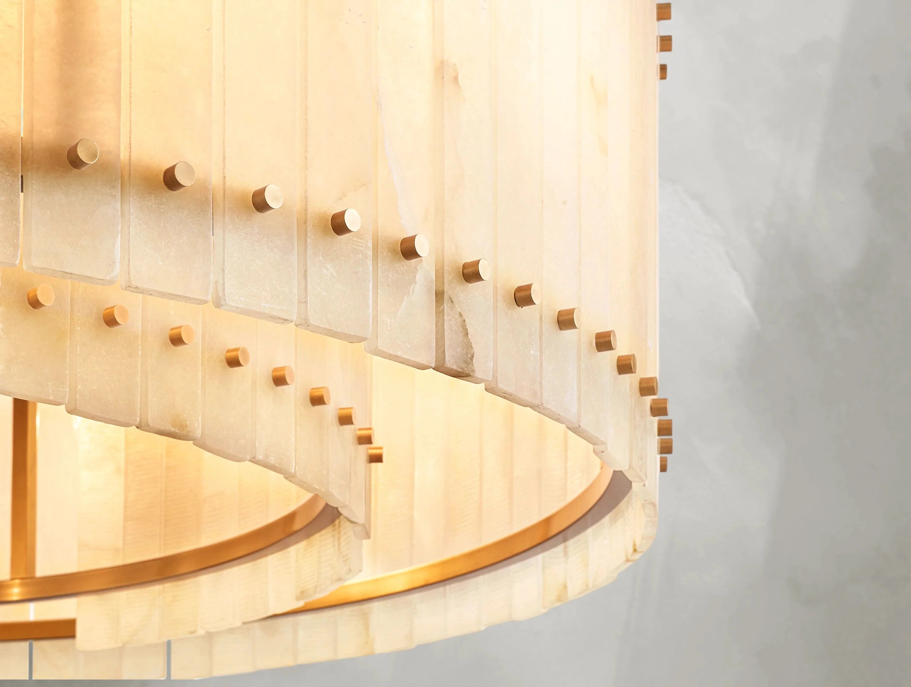 Royce Alabaster Round Chandelier ZELNO LIGHTING