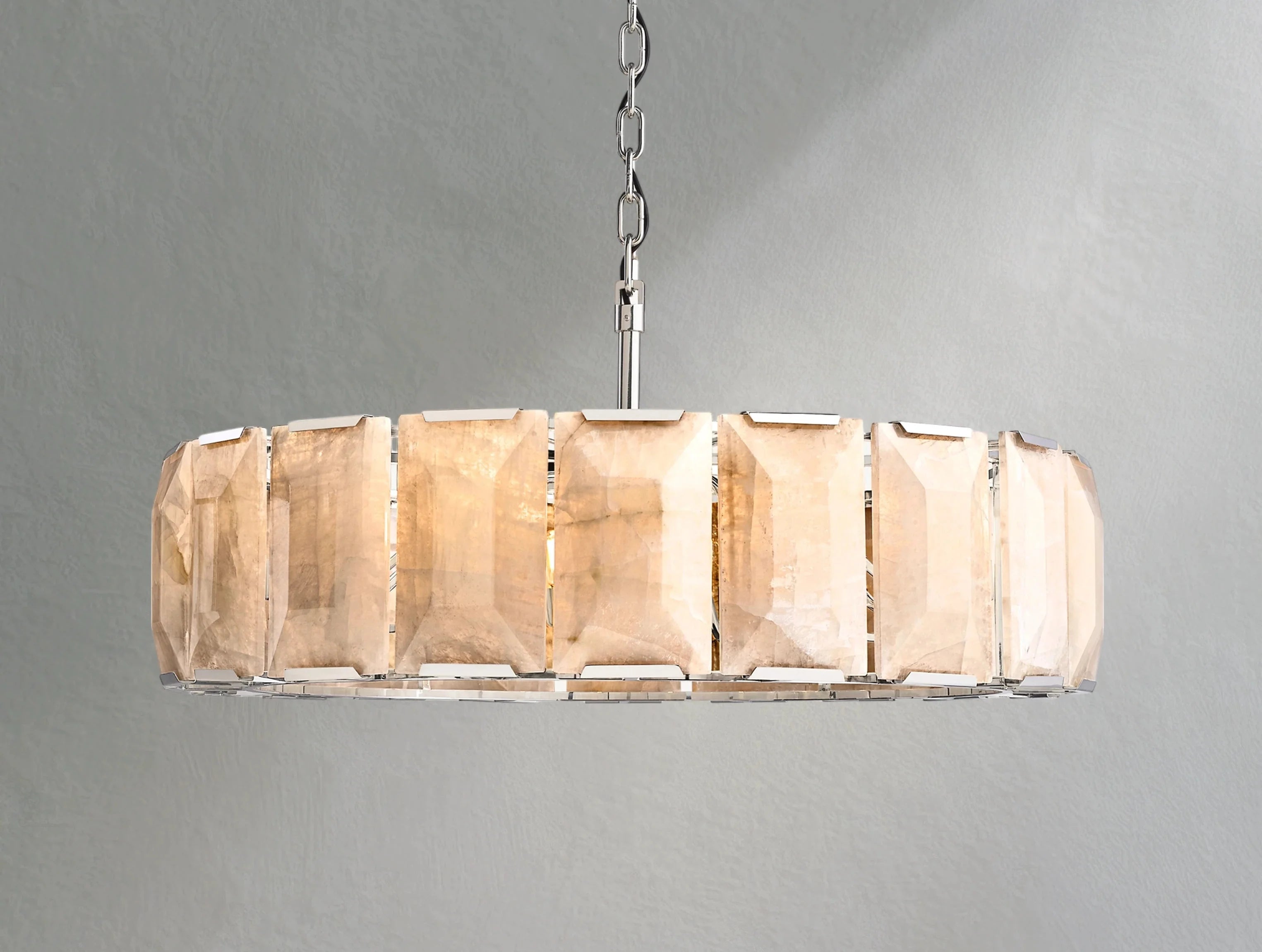Valonne Calcite Round Chandelier ZELNO LIGHTING