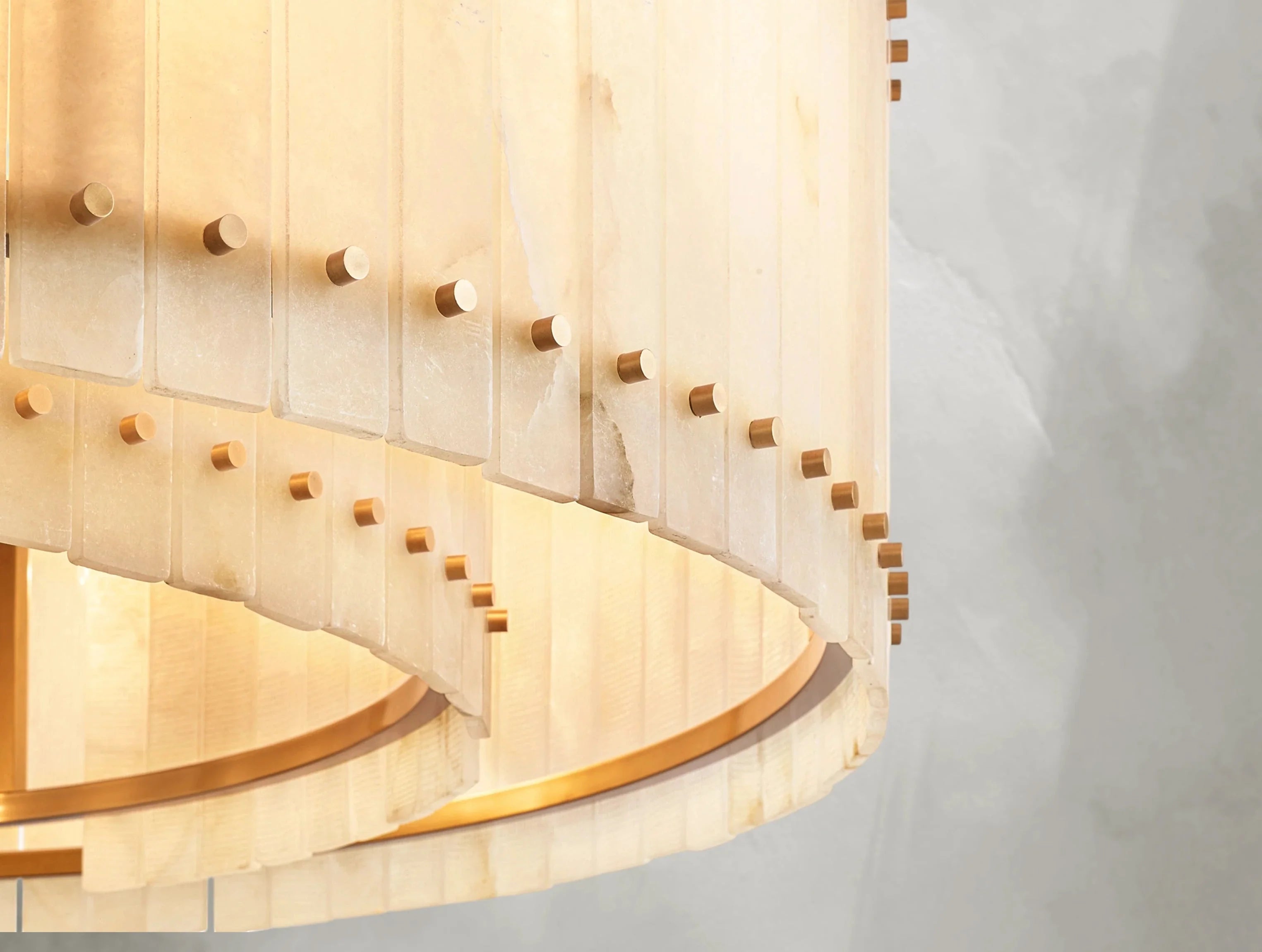 Royce Alabaster Round Chandelier ZELNO LIGHTING