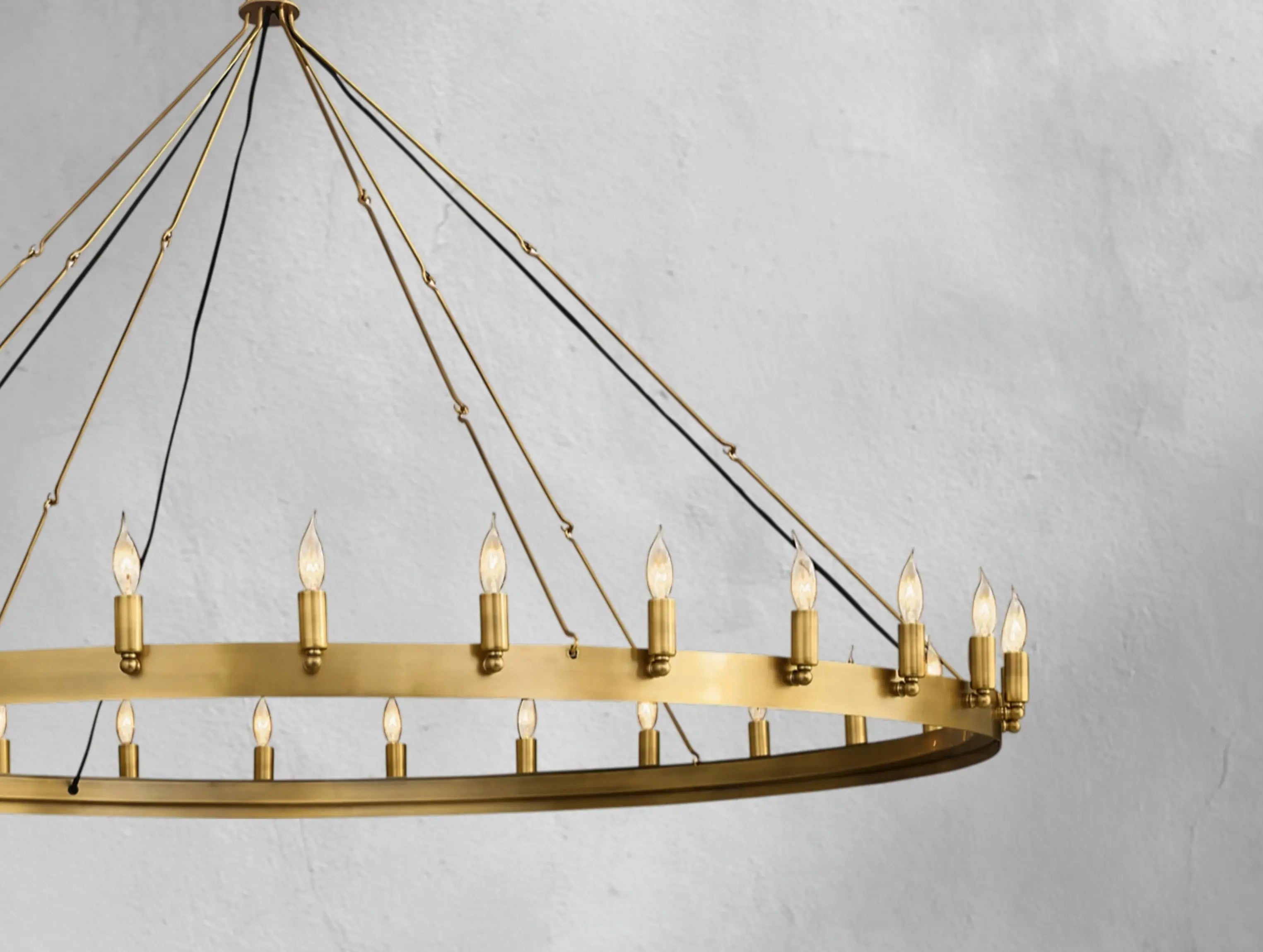 ForgeLine Vintage Filament Round Chandelier ZELNO LIGHTING