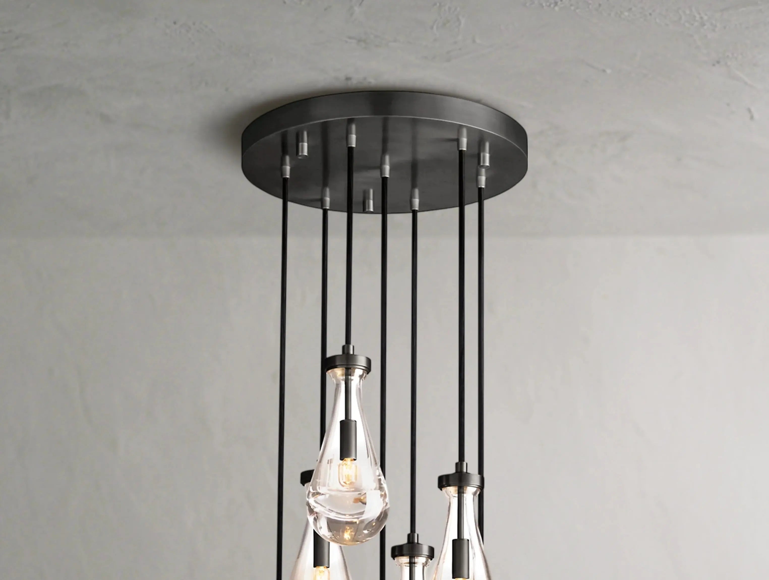 Rainfall Round Chandelier ZELNO LIGHTING
