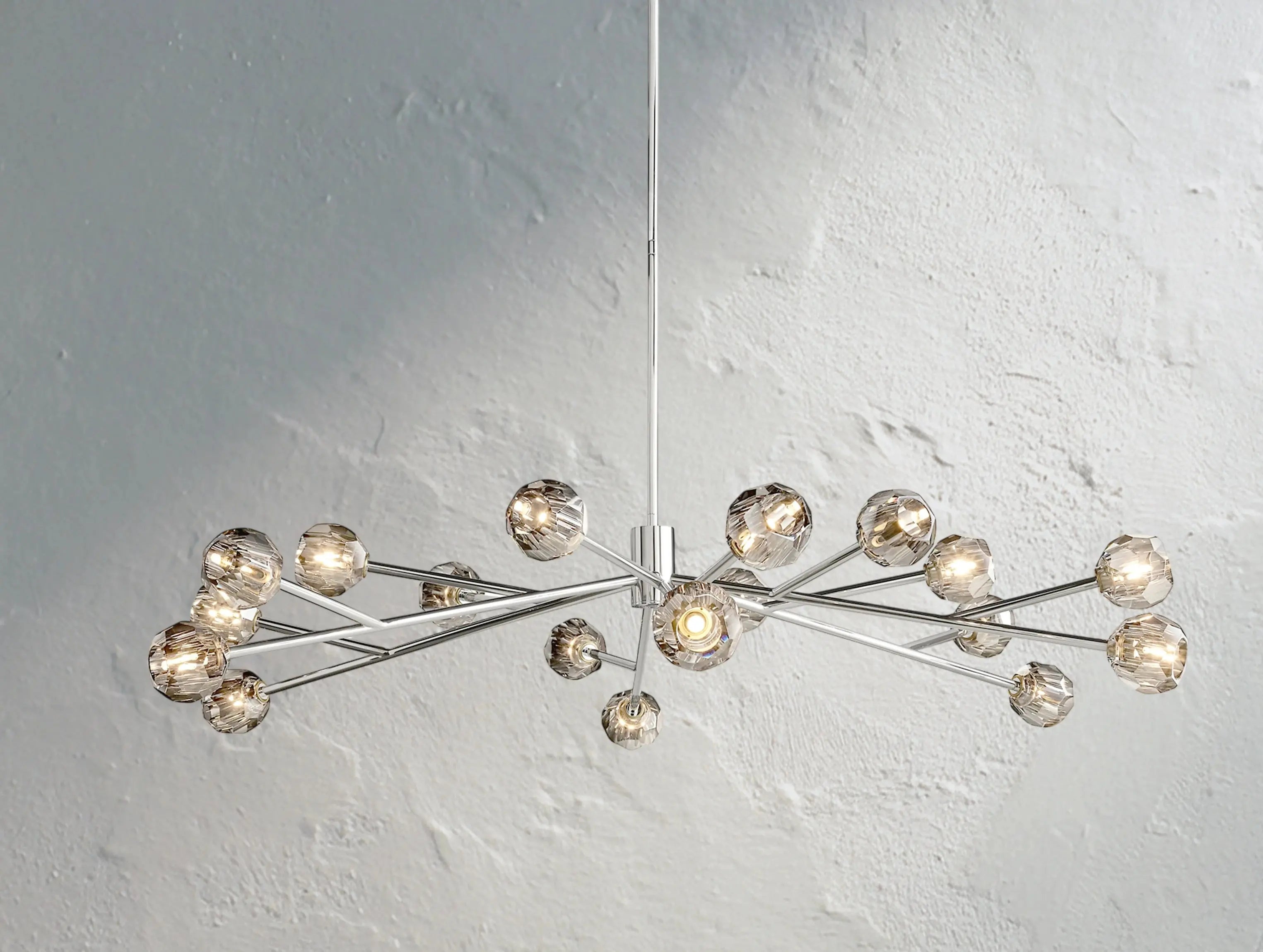 Orbital Cristal Glass Round Chandelier ZELNO LIGHTING