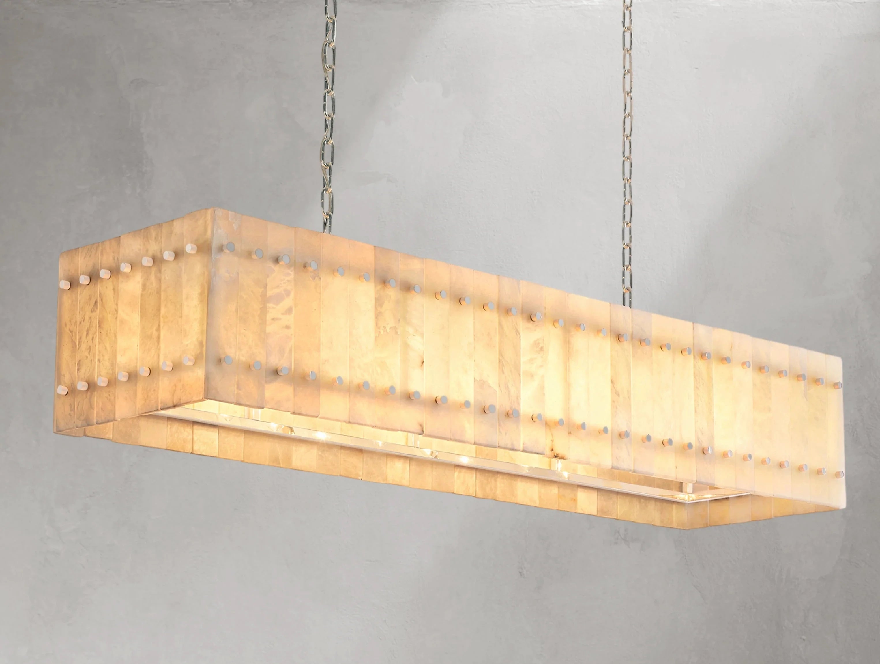 Royce Alabaster Linear Chandelier ZELNO LIGHTING