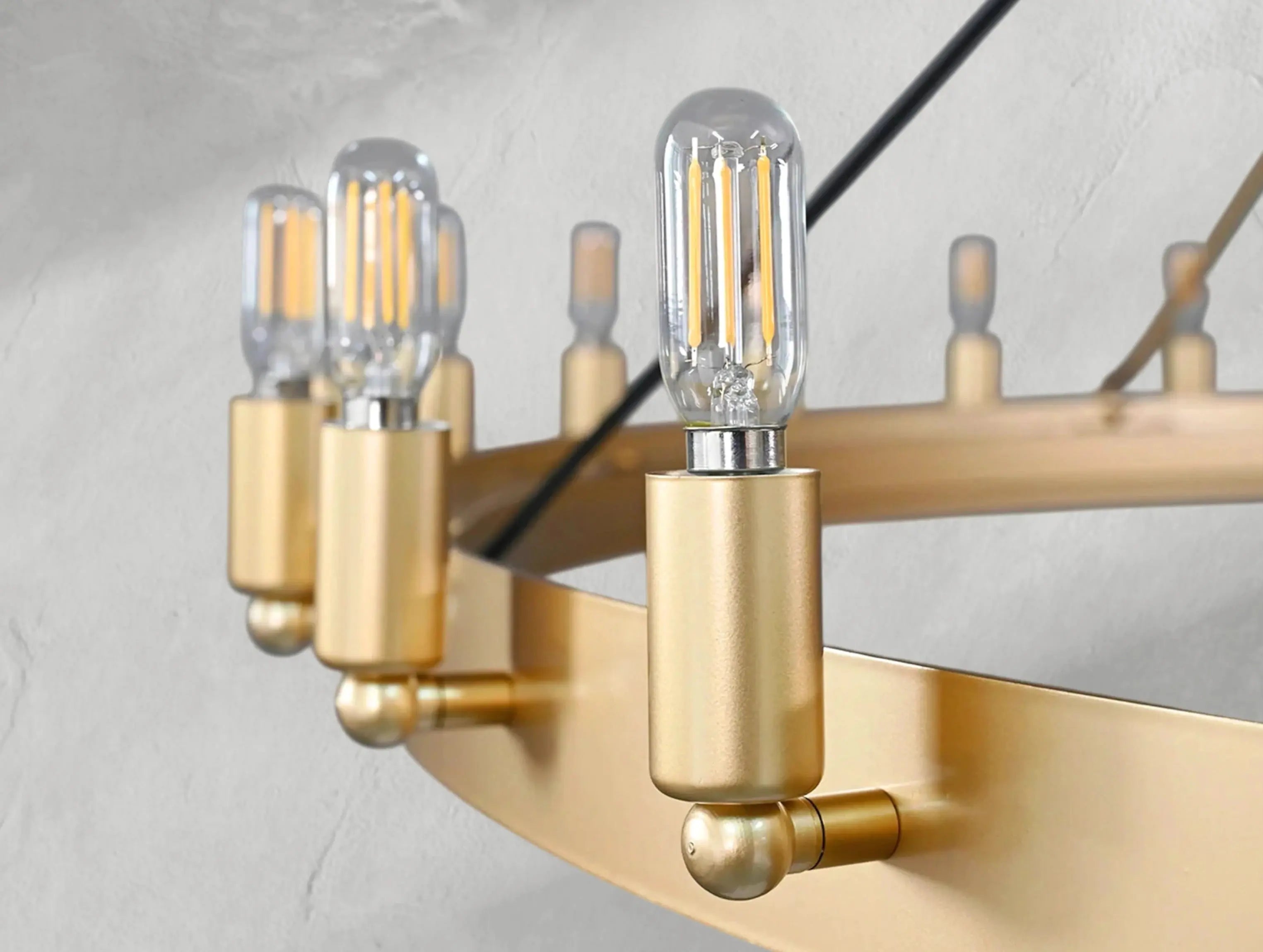 ForgeLine Vintage Filament Two-Tier Chandelier ZELNO LIGHTING