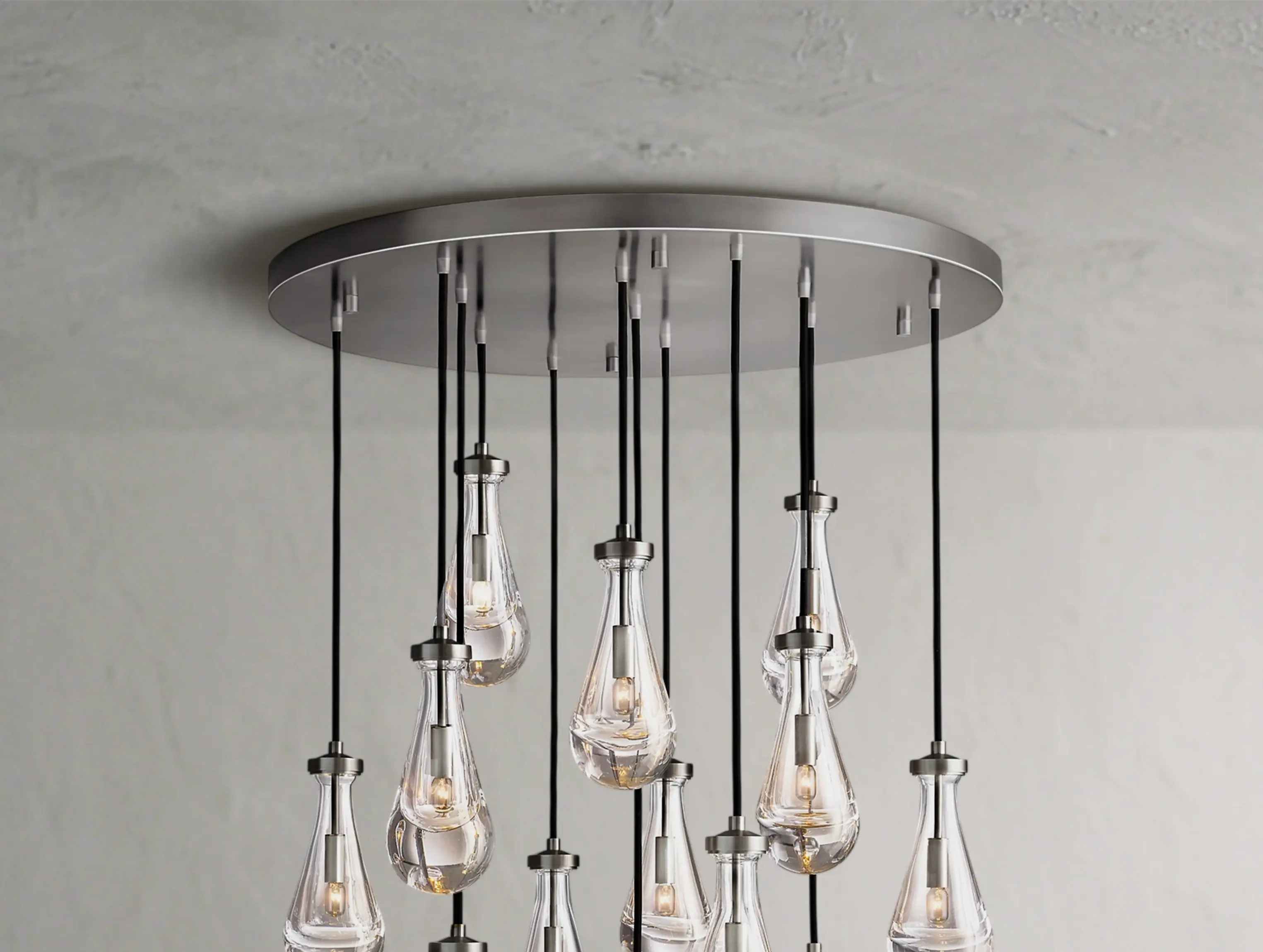 Rainfall Round Chandelier ZELNO LIGHTING