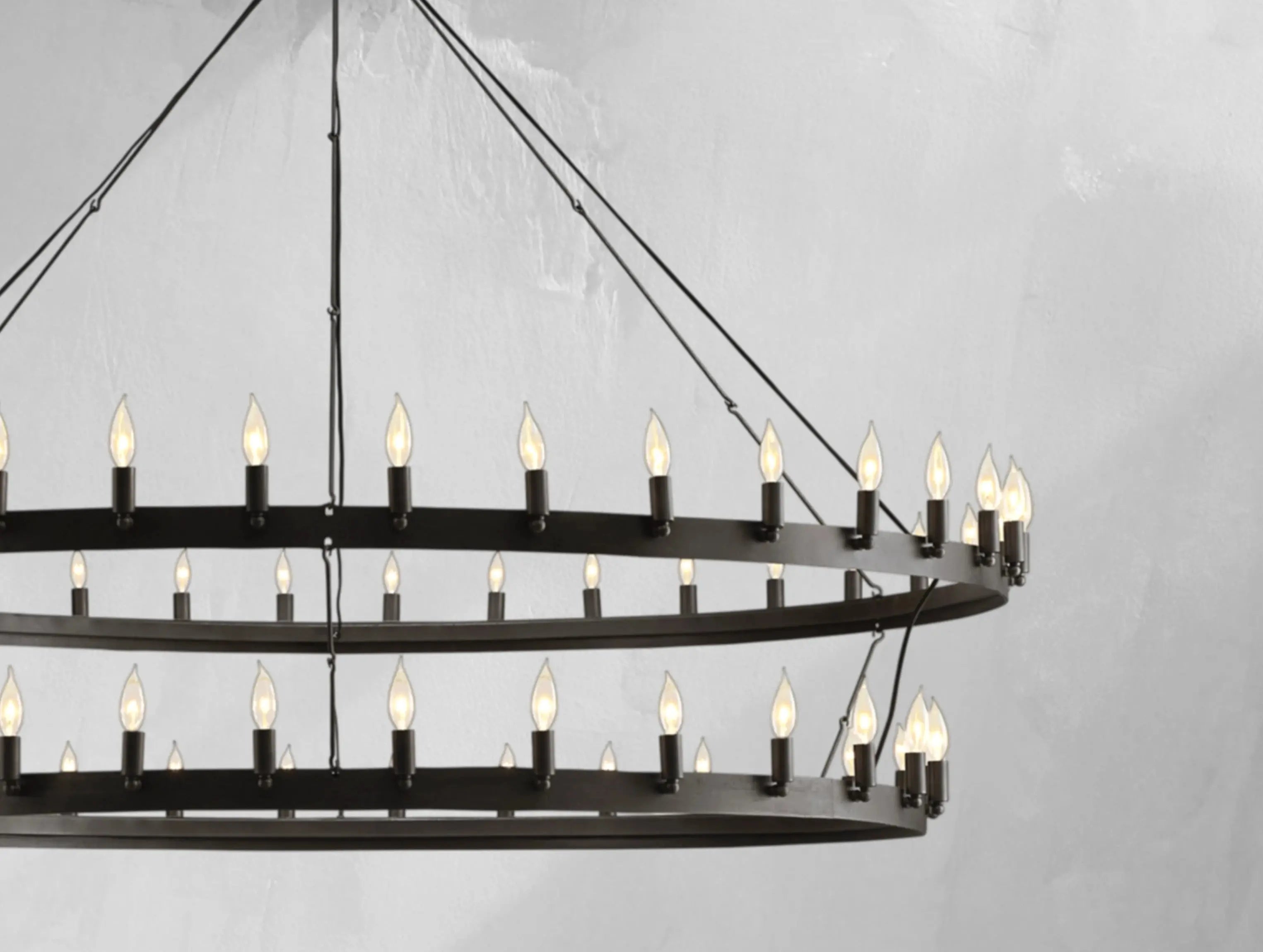ForgeLine Vintage Filament Two-Tier Chandelier ZELNO LIGHTING