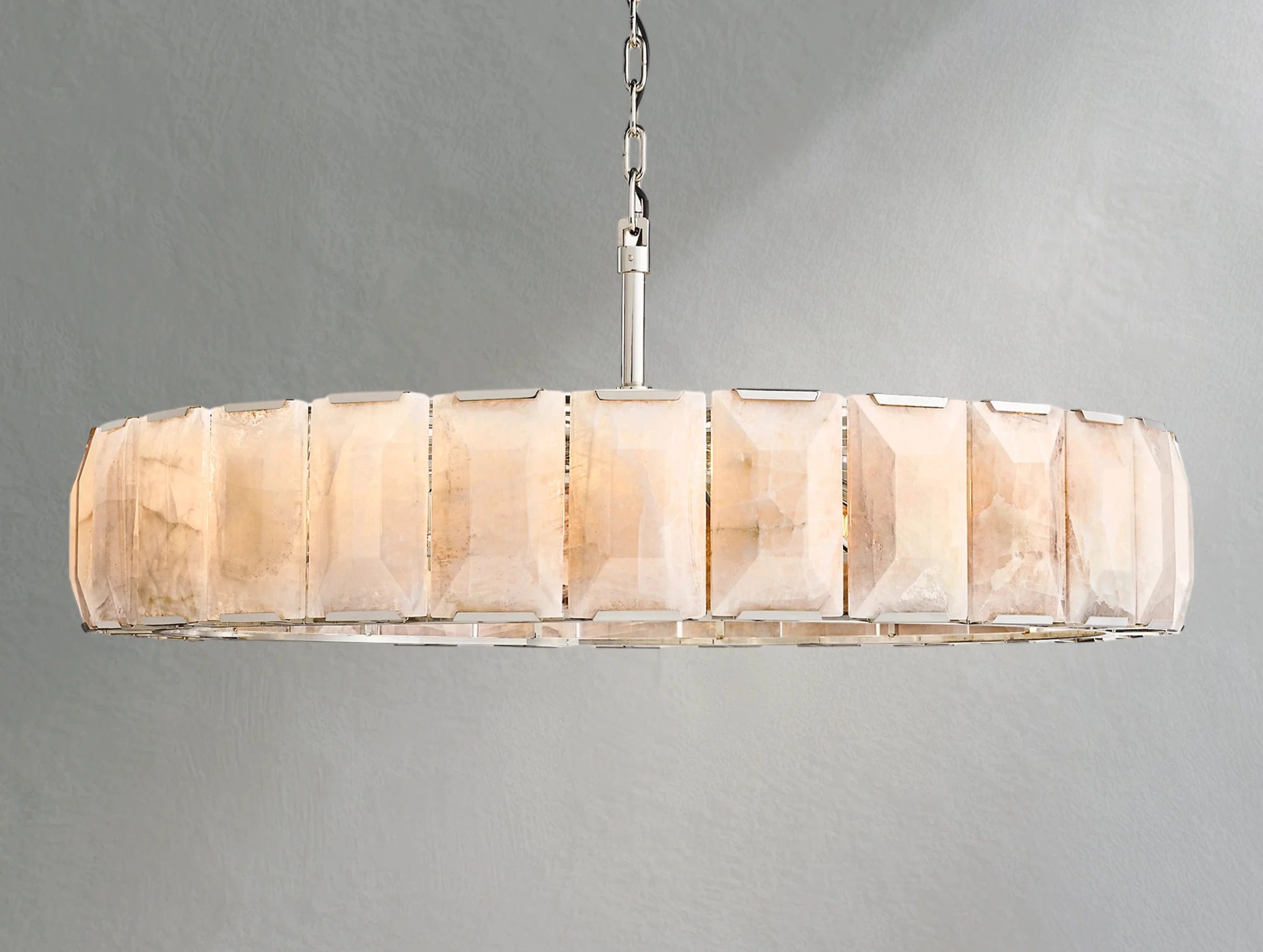 Valonne Calcite Round Chandelier ZELNO LIGHTING