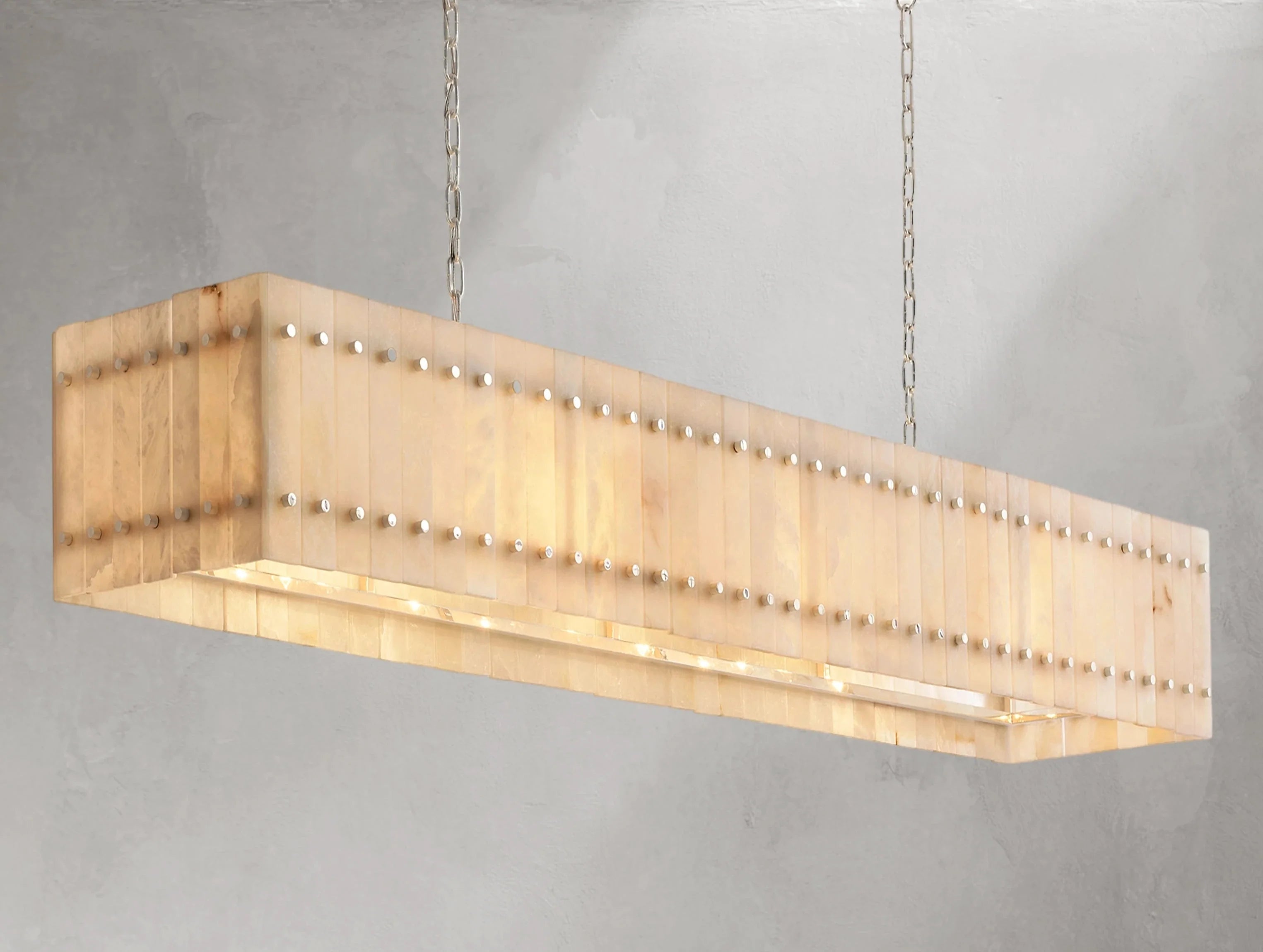 Royce Alabaster Linear Chandelier ZELNO LIGHTING