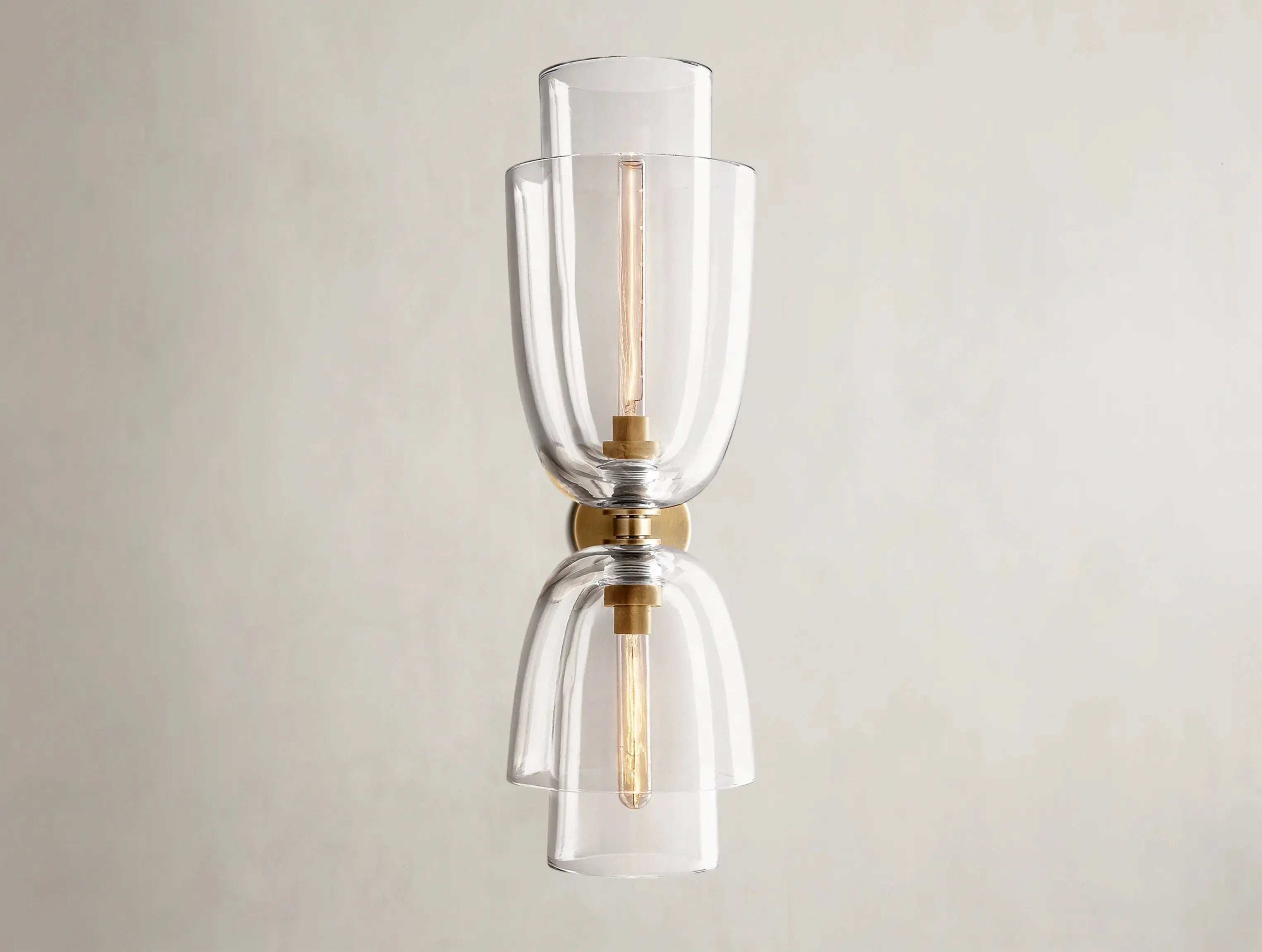 Blum Double Glass Sconce ZELNO LIGHTING