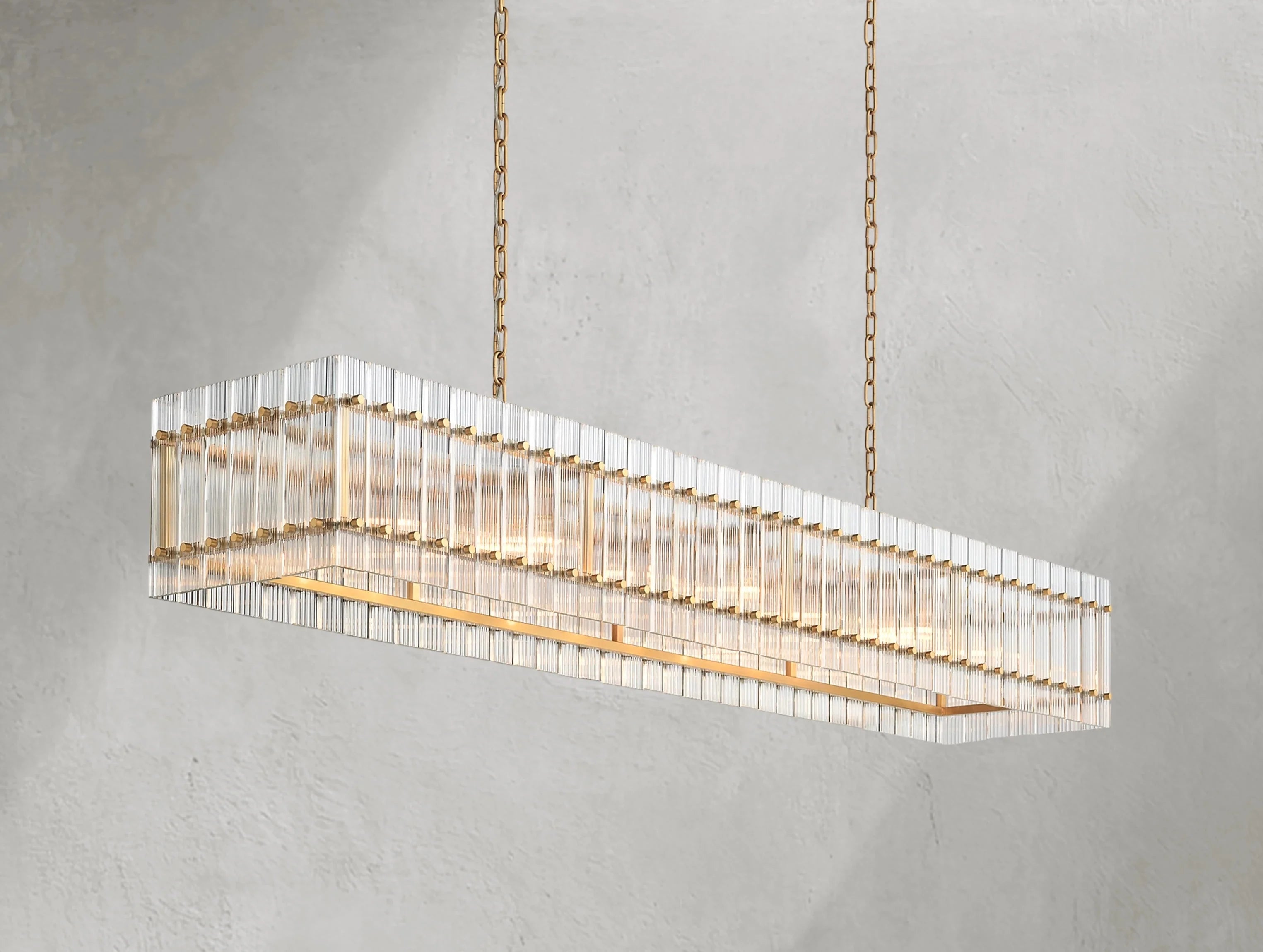 Royce Rectangular Chandelier ZELNO LIGHTING