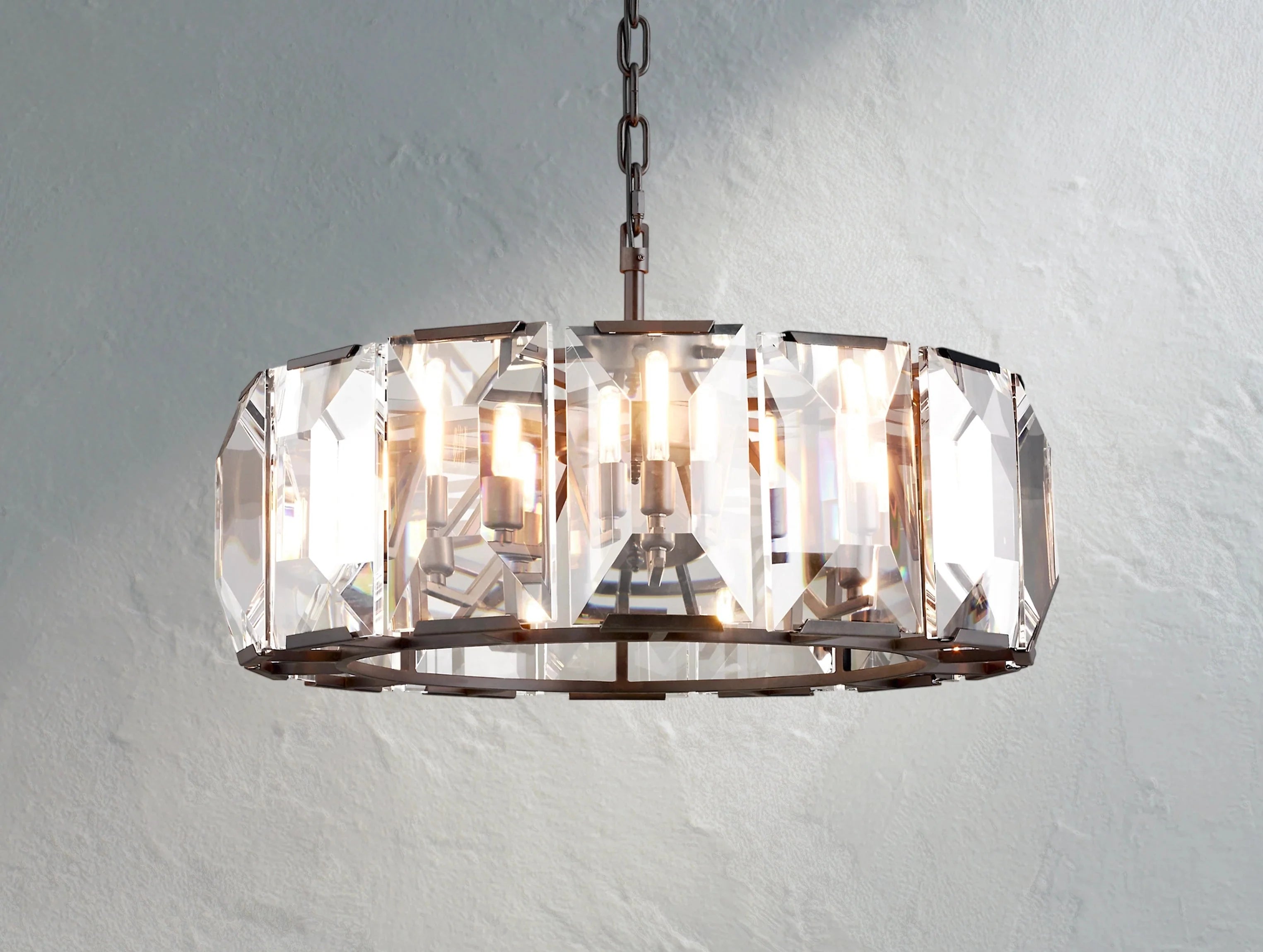 Valonne Crystal Round Chandelier ZELNO LIGHTING