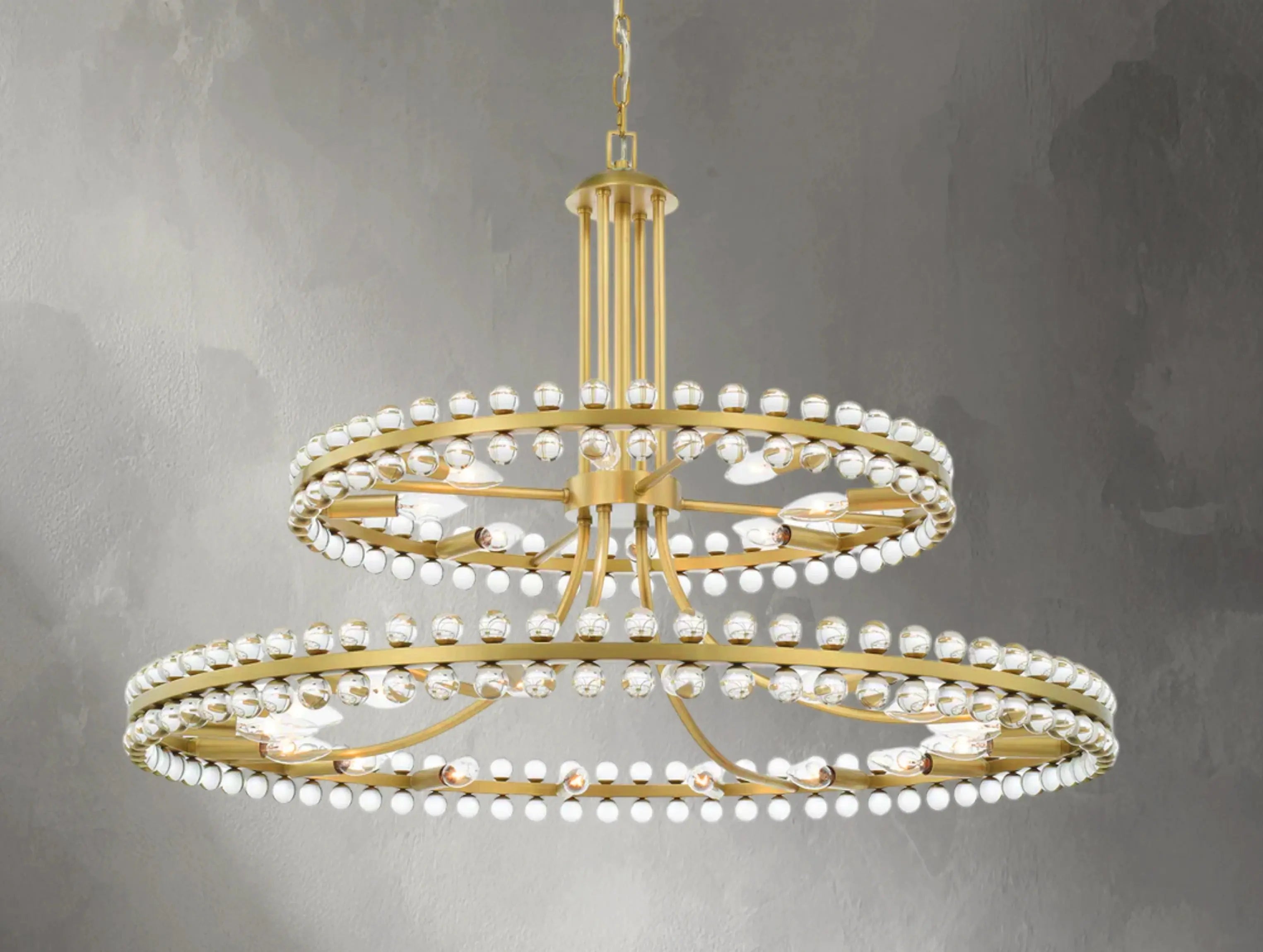 Karachi Two-Tier Round Chandelier ZELNO LIGHTING
