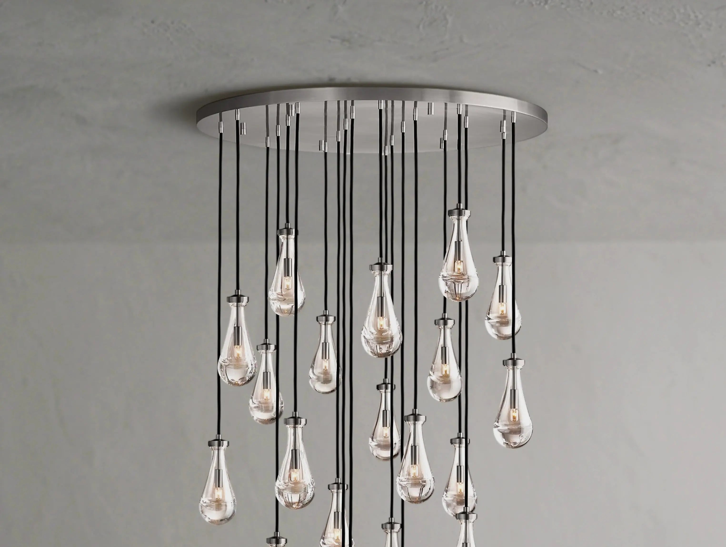 Rainfall Round Chandelier ZELNO LIGHTING