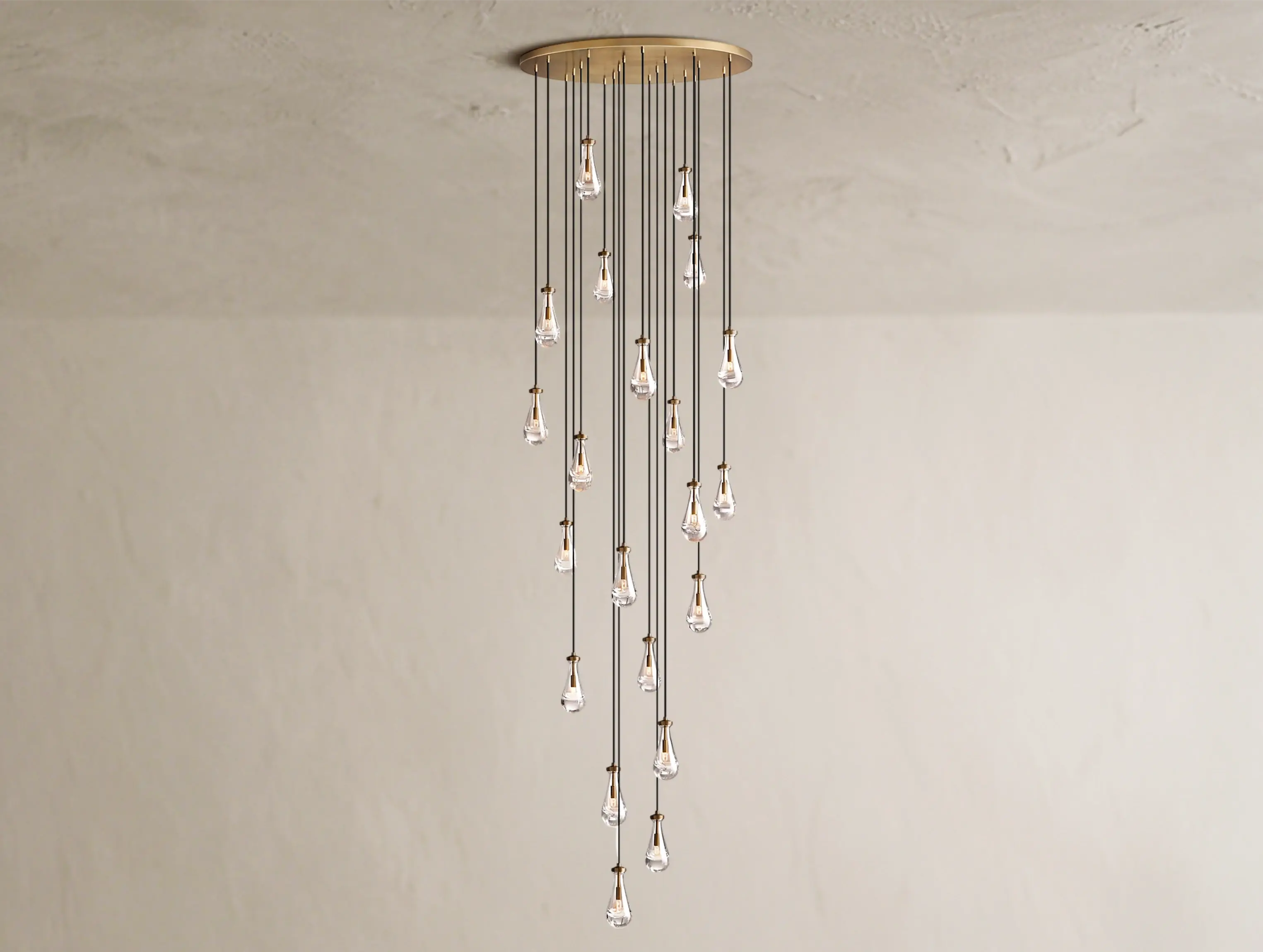 Rainfall Round Chandelier ZELNO LIGHTING