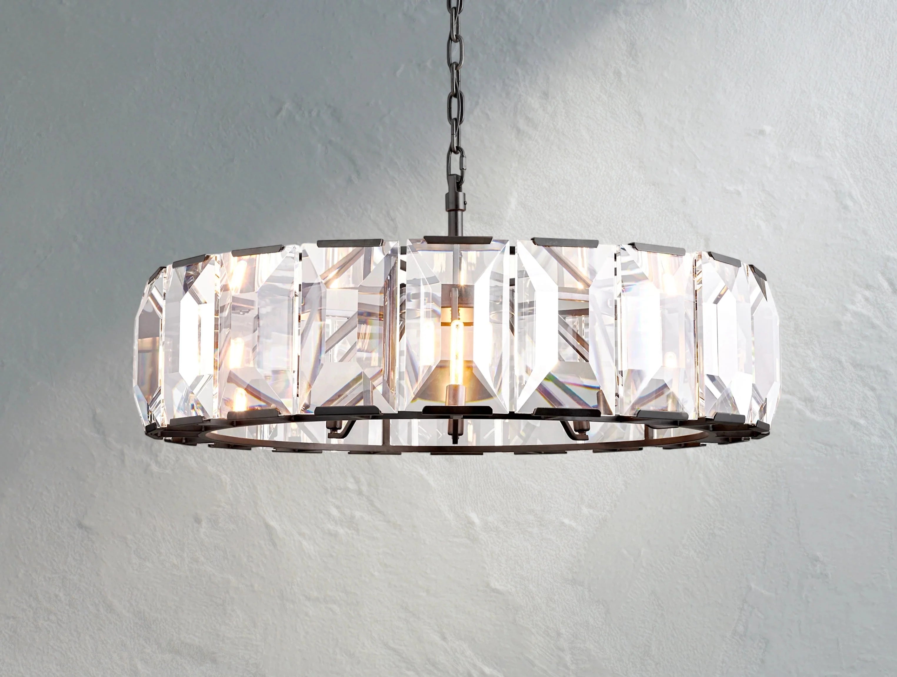 Valonne Crystal Round Chandelier ZELNO LIGHTING
