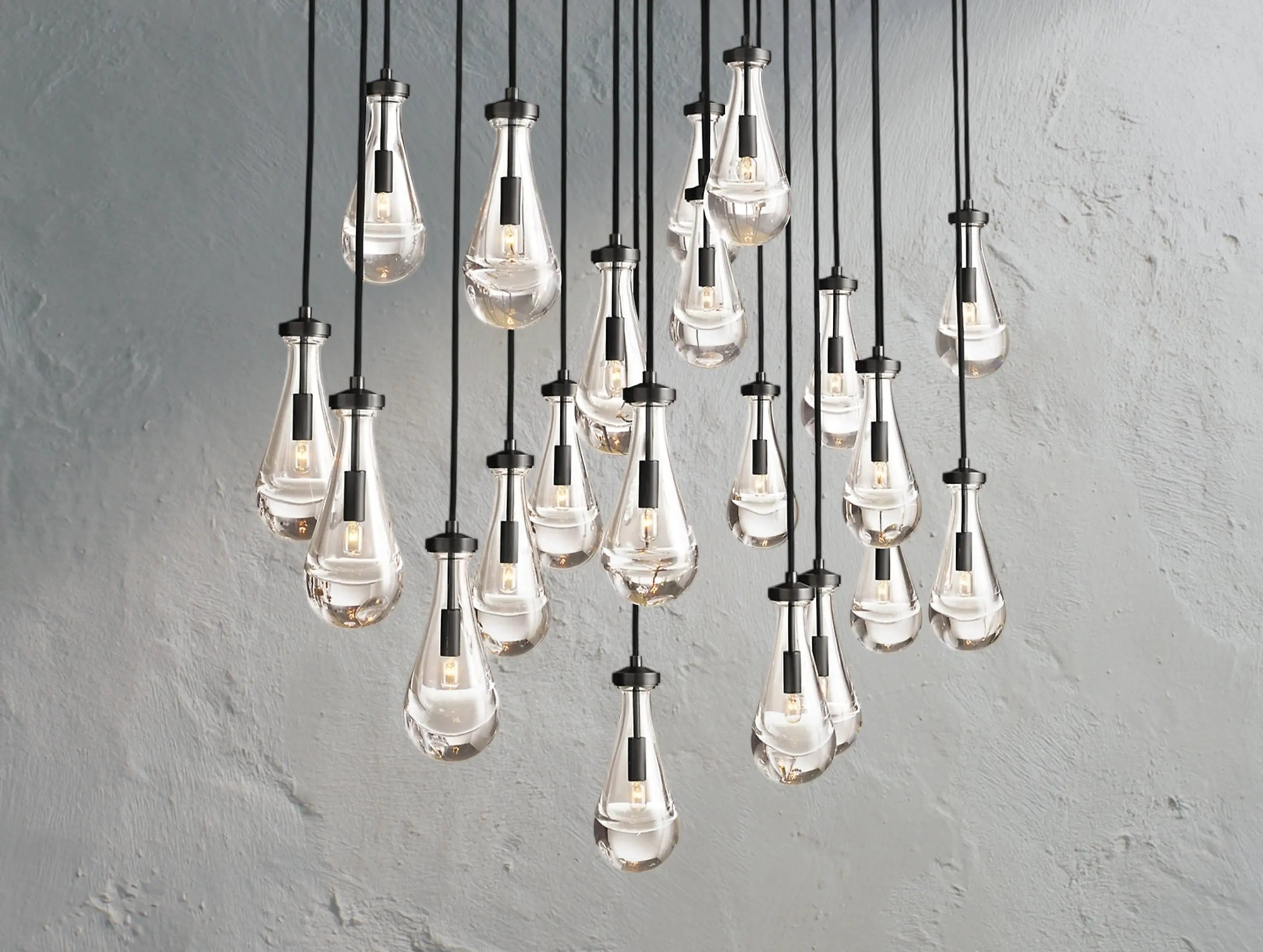 Rainfall Rectangular Chandelier ZELNO LIGHTING