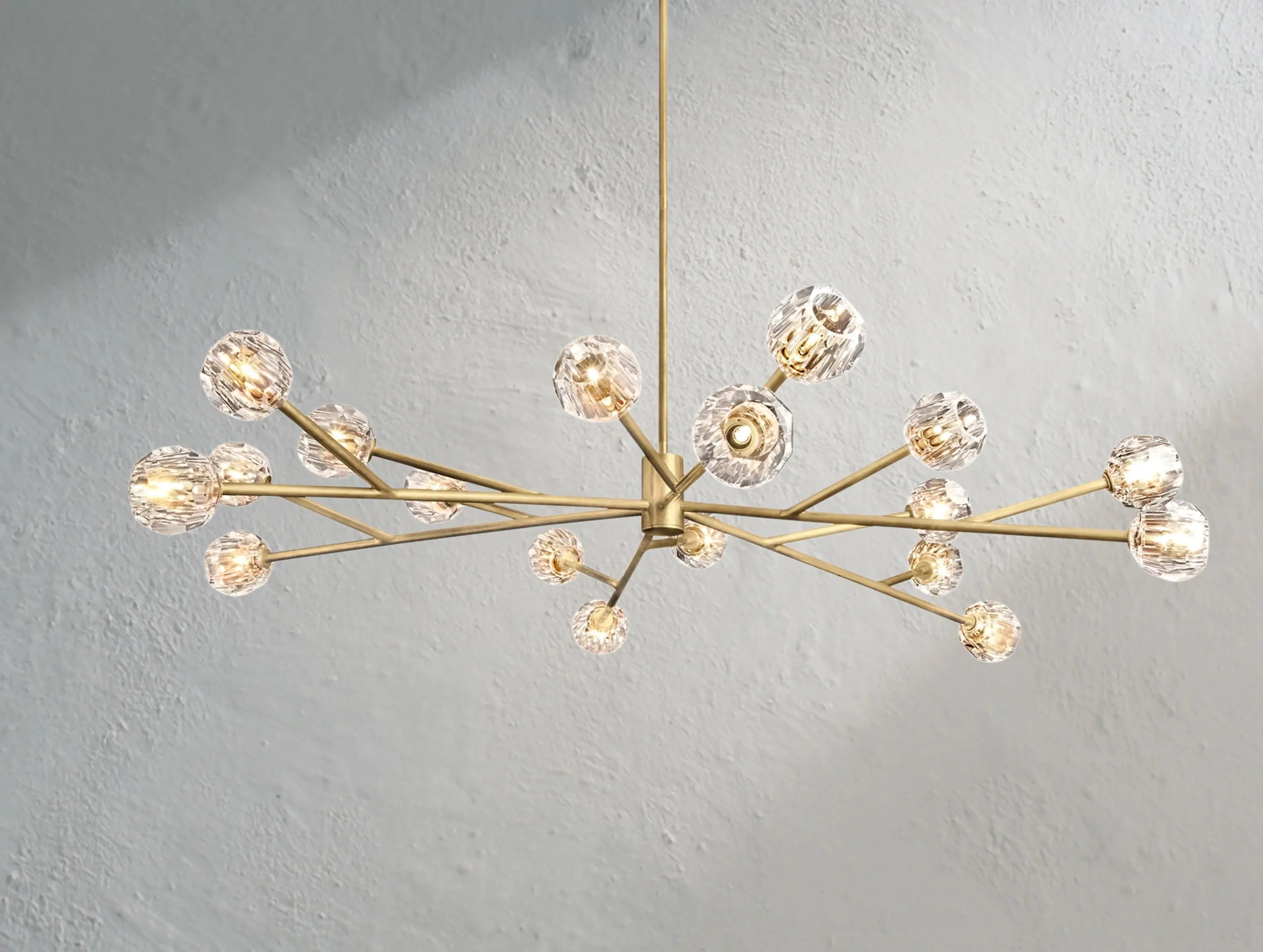 Orbital Cristal Glass Round Chandelier ZELNO LIGHTING