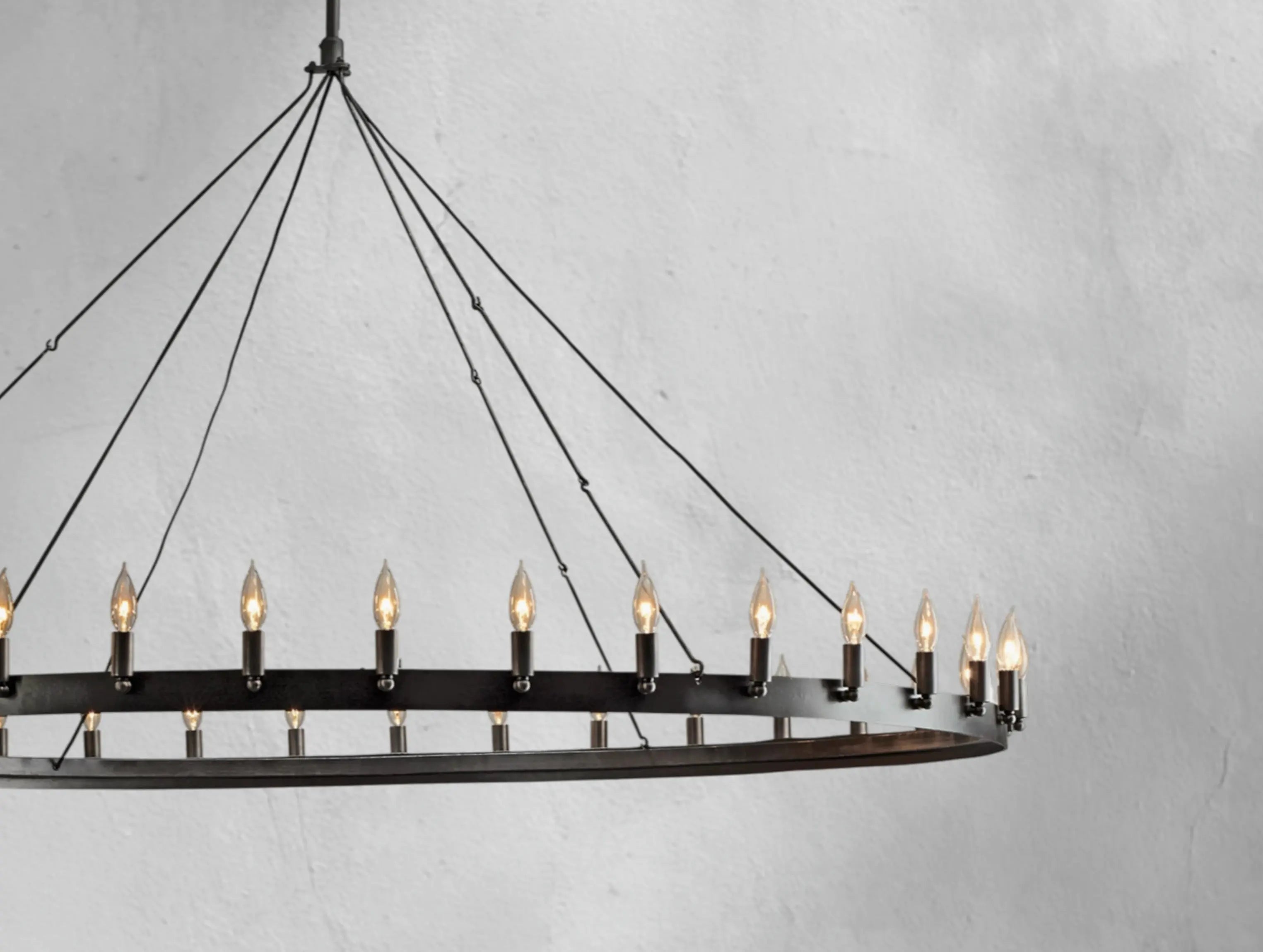 ForgeLine Vintage Filament Round Chandelier ZELNO LIGHTING