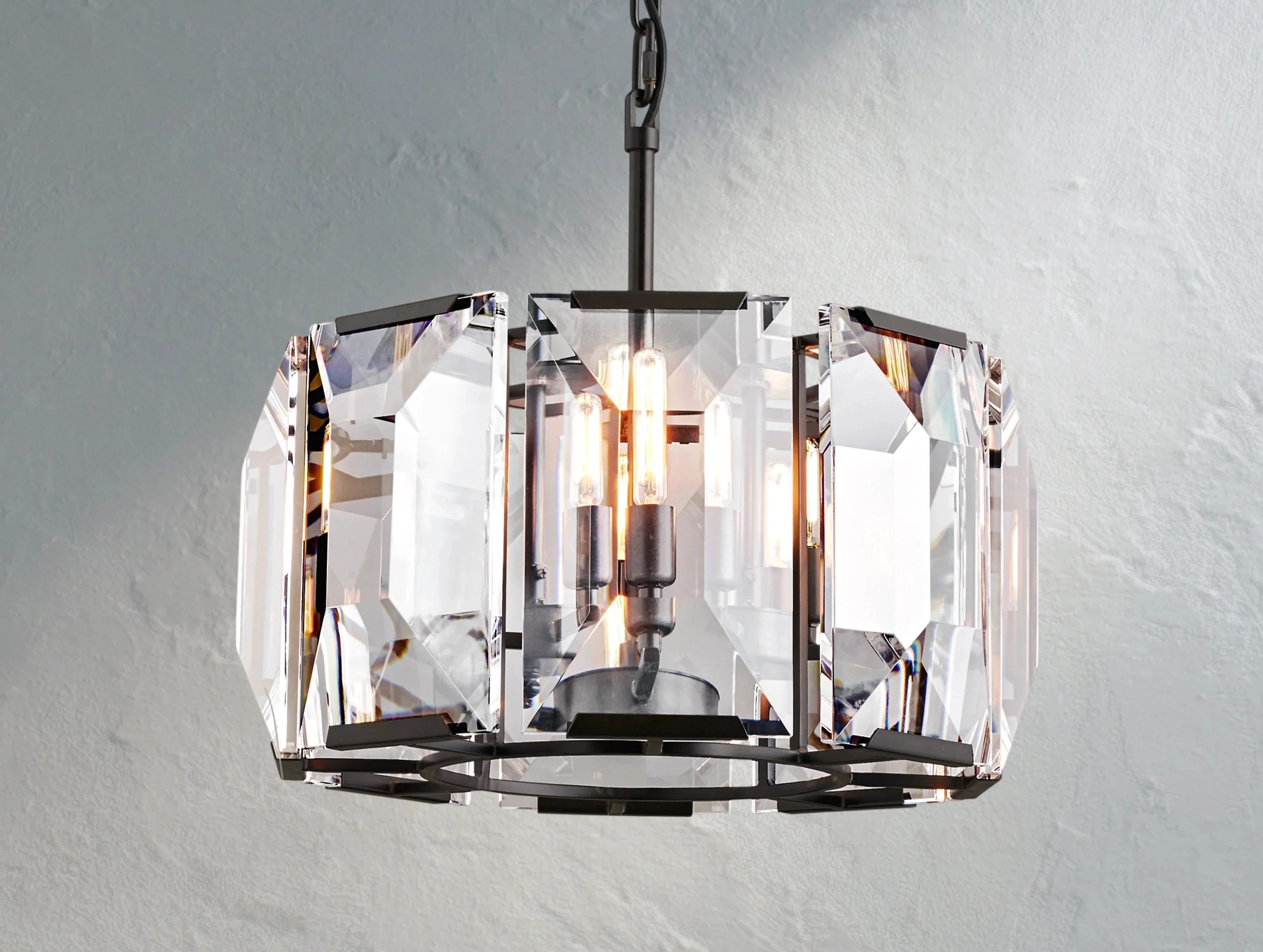 Valonne Crystal Round Chandelier ZELNO LIGHTING