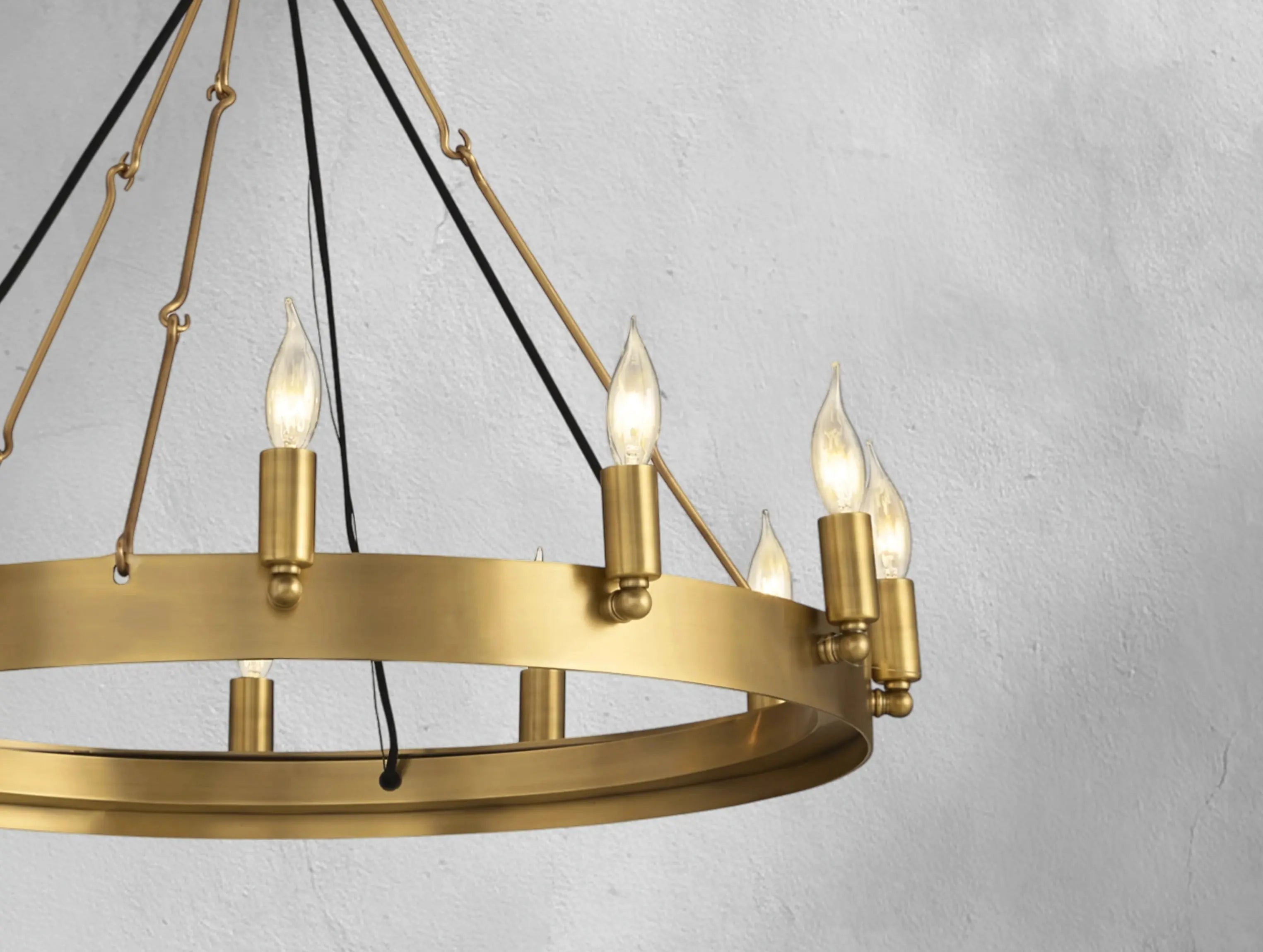 ForgeLine Vintage Filament Round Chandelier ZELNO LIGHTING