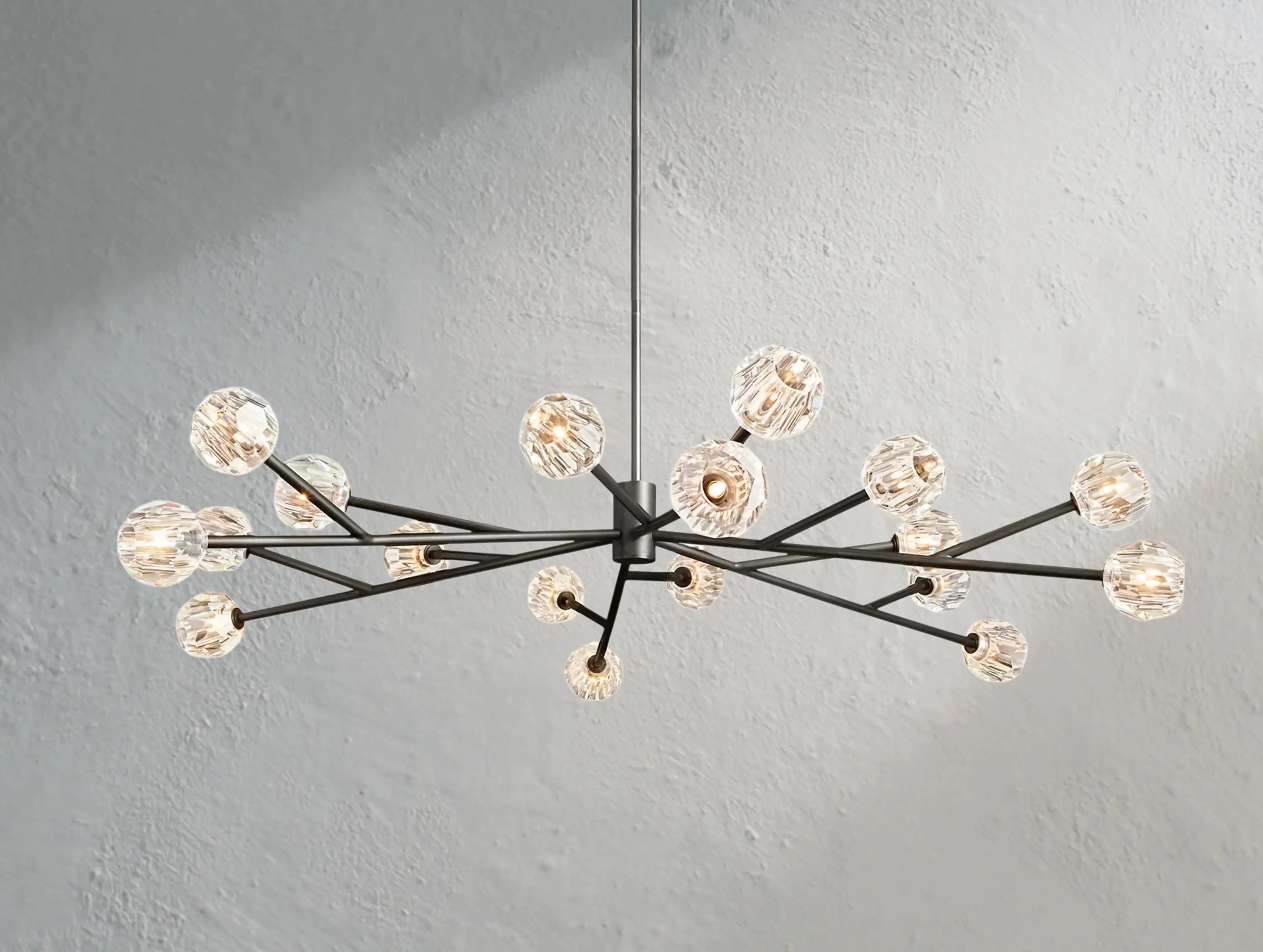 Orbital Cristal Glass Round Chandelier ZELNO LIGHTING