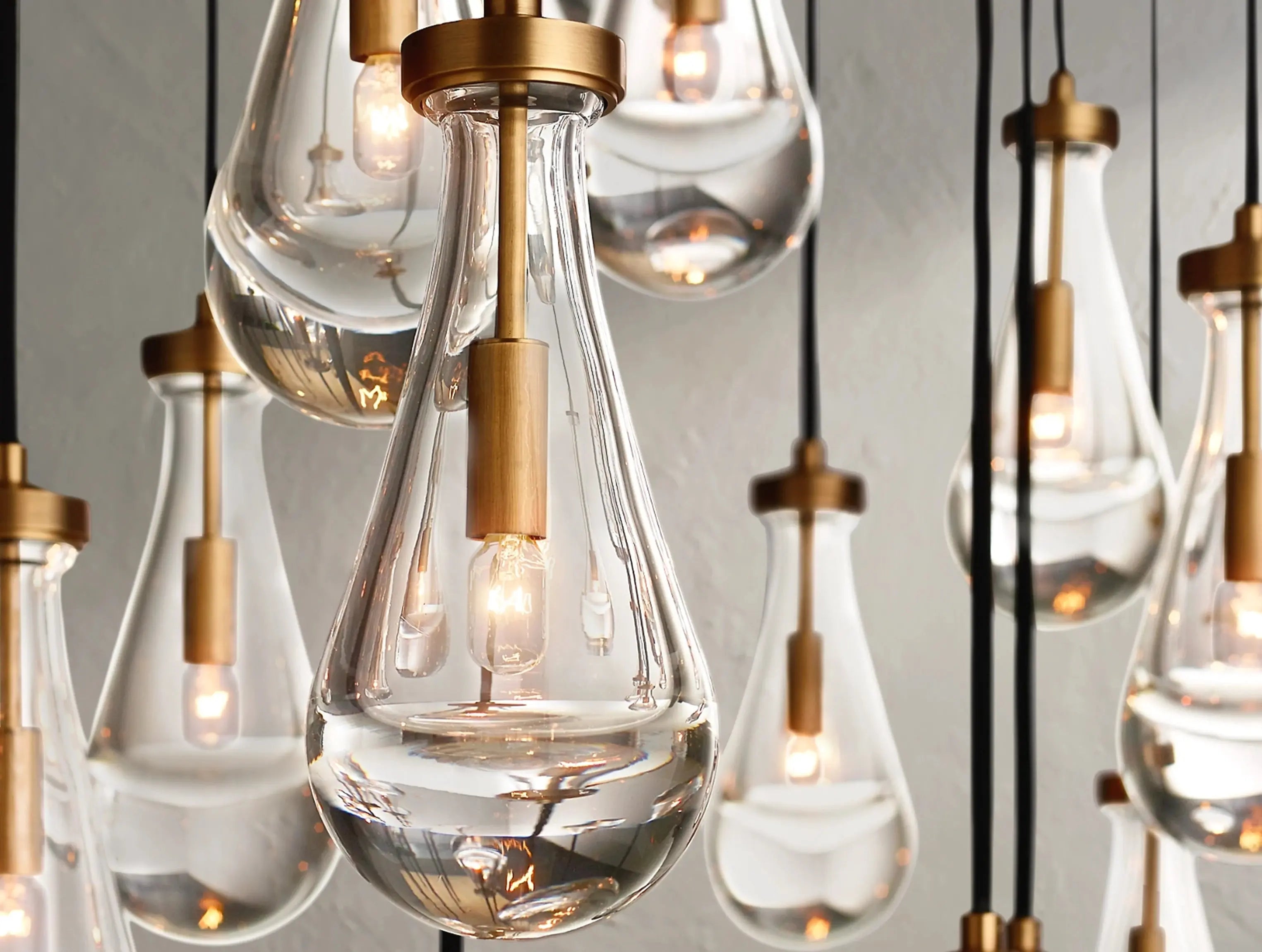 Rainfall Rectangular Chandelier ZELNO LIGHTING