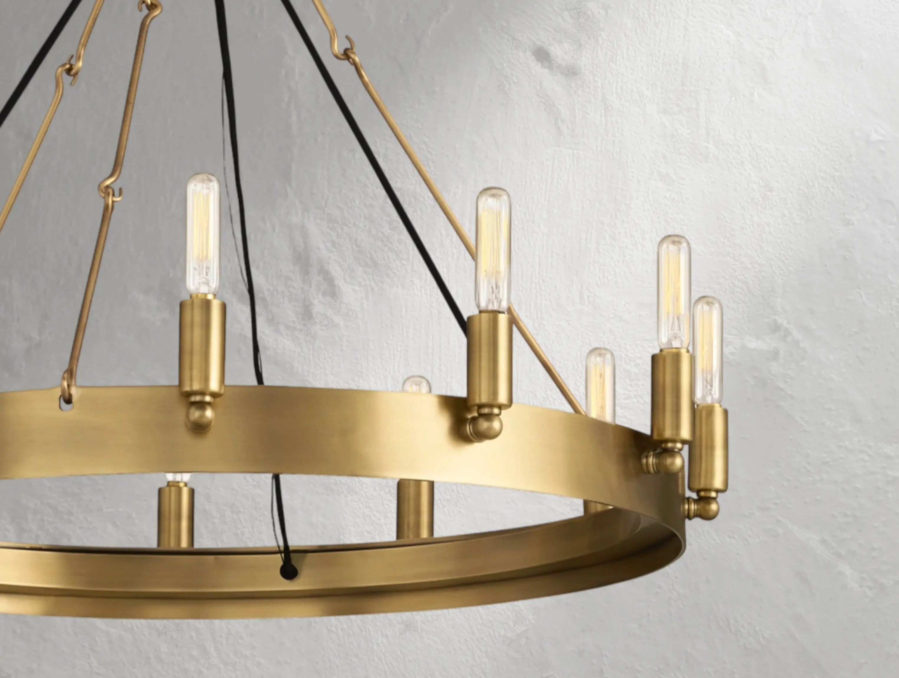 ForgeLine Vintage Filament Round Chandelier ZELNO LIGHTING