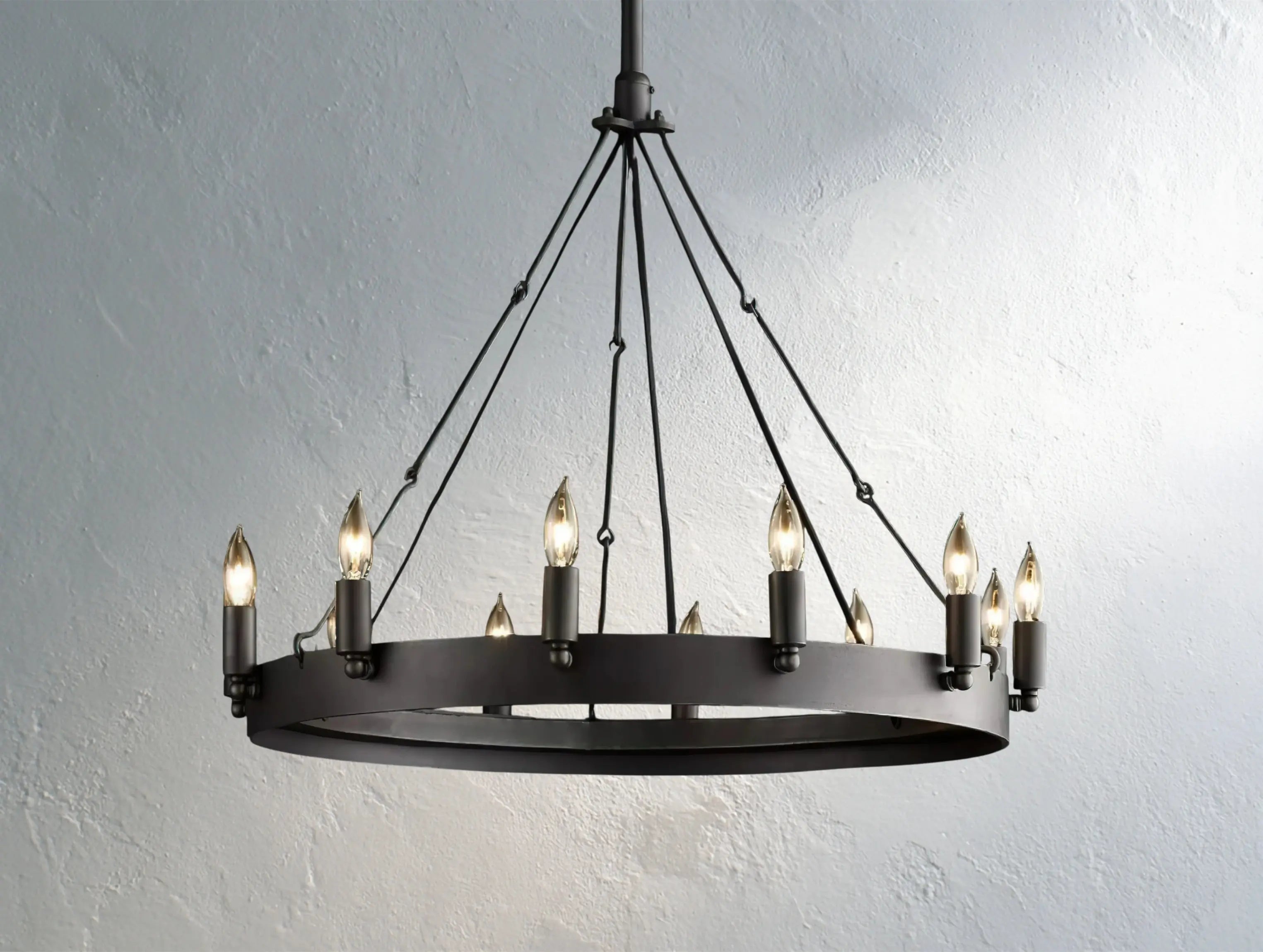 ForgeLine Vintage Filament Round Chandelier ZELNO LIGHTING