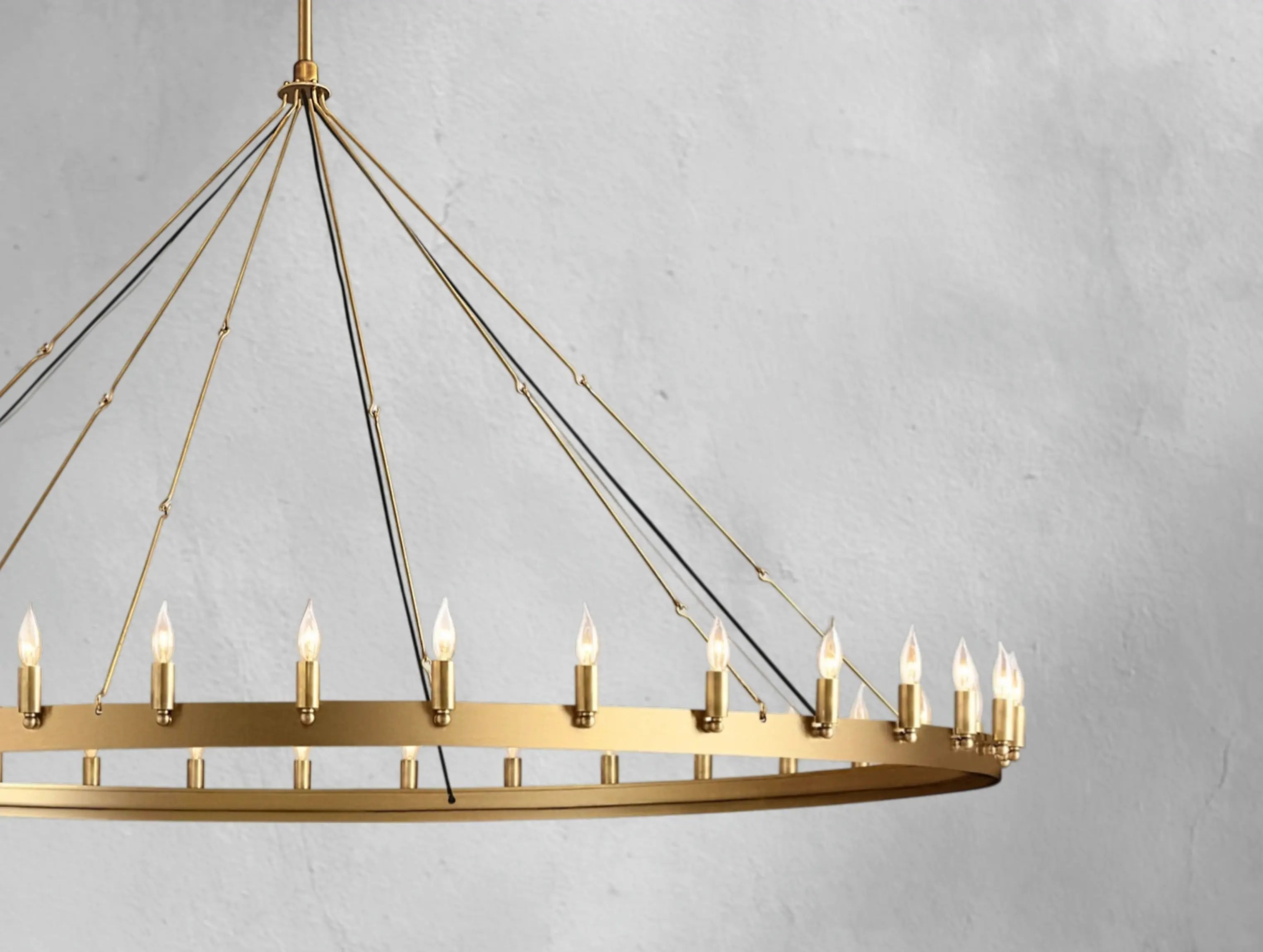 ForgeLine Vintage Filament Round Chandelier ZELNO LIGHTING