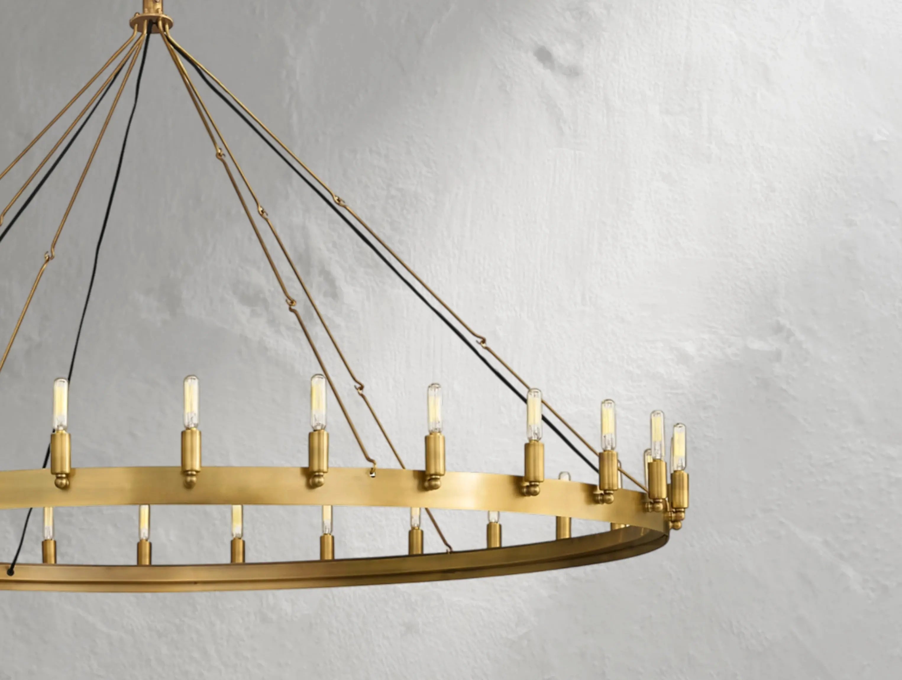 ForgeLine Vintage Filament Round Chandelier ZELNO LIGHTING