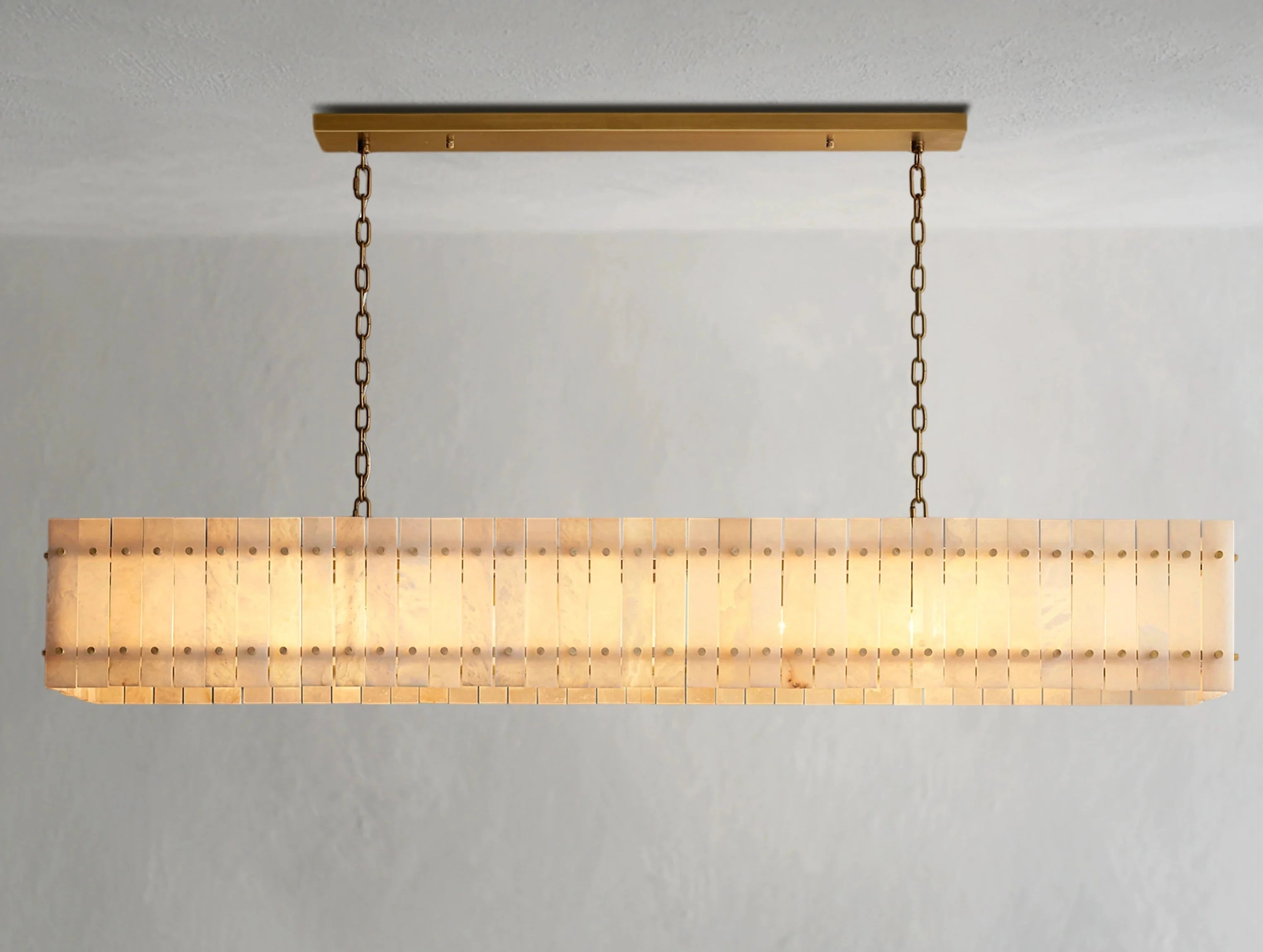 Royce Alabaster Linear Chandelier ZELNO LIGHTING