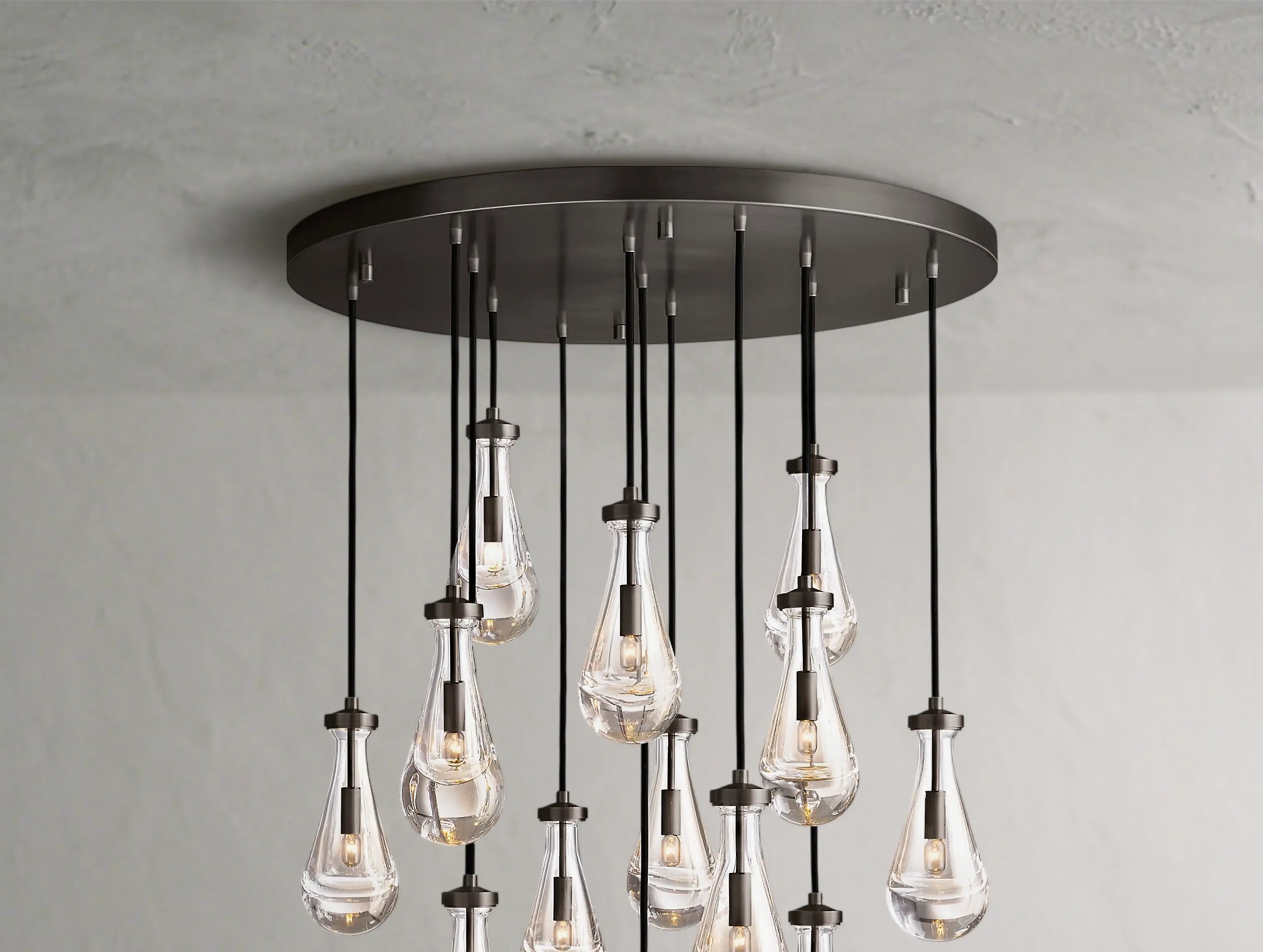 Rainfall Round Chandelier ZELNO LIGHTING