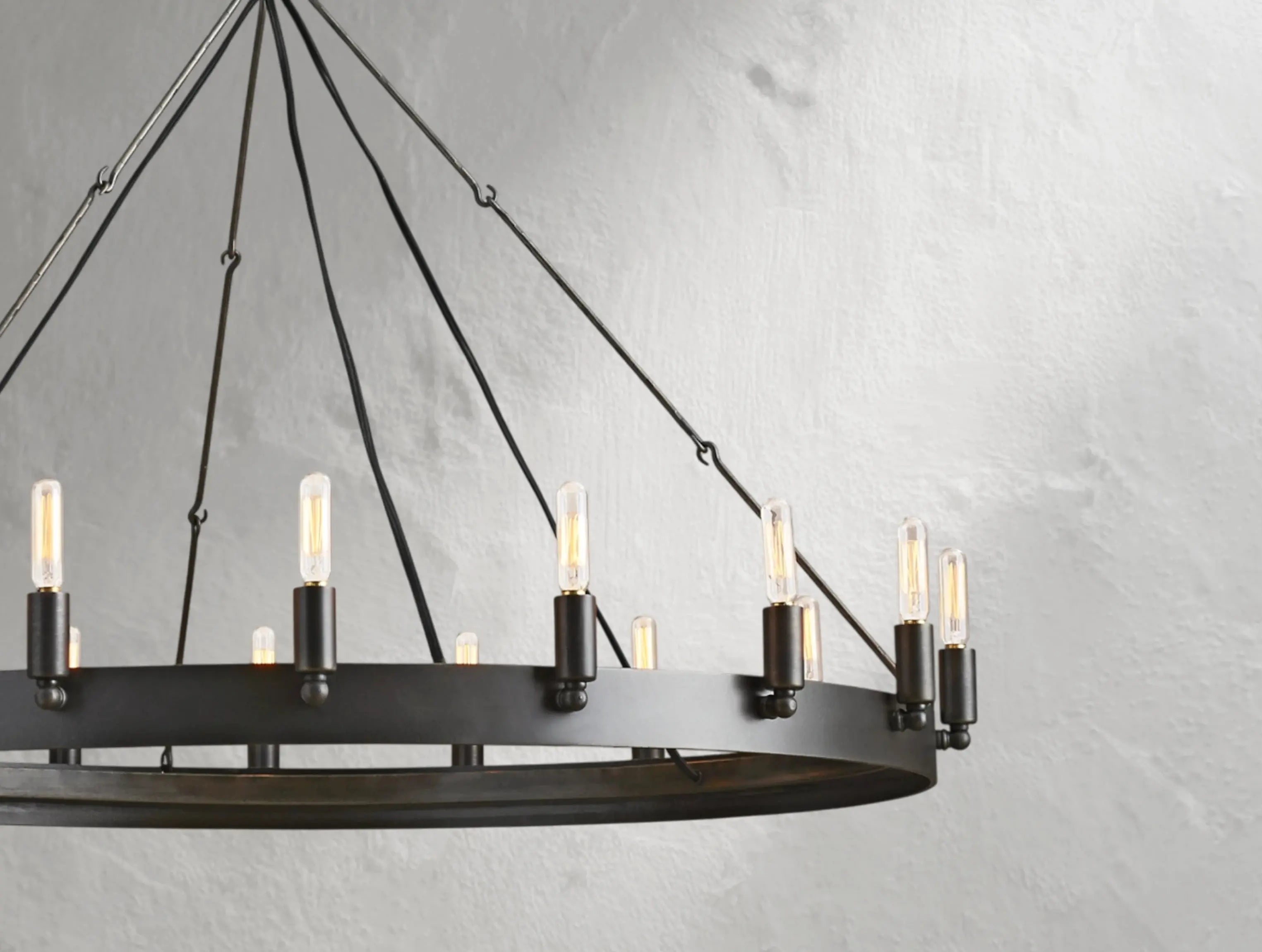 ForgeLine Vintage Filament Round Chandelier ZELNO LIGHTING