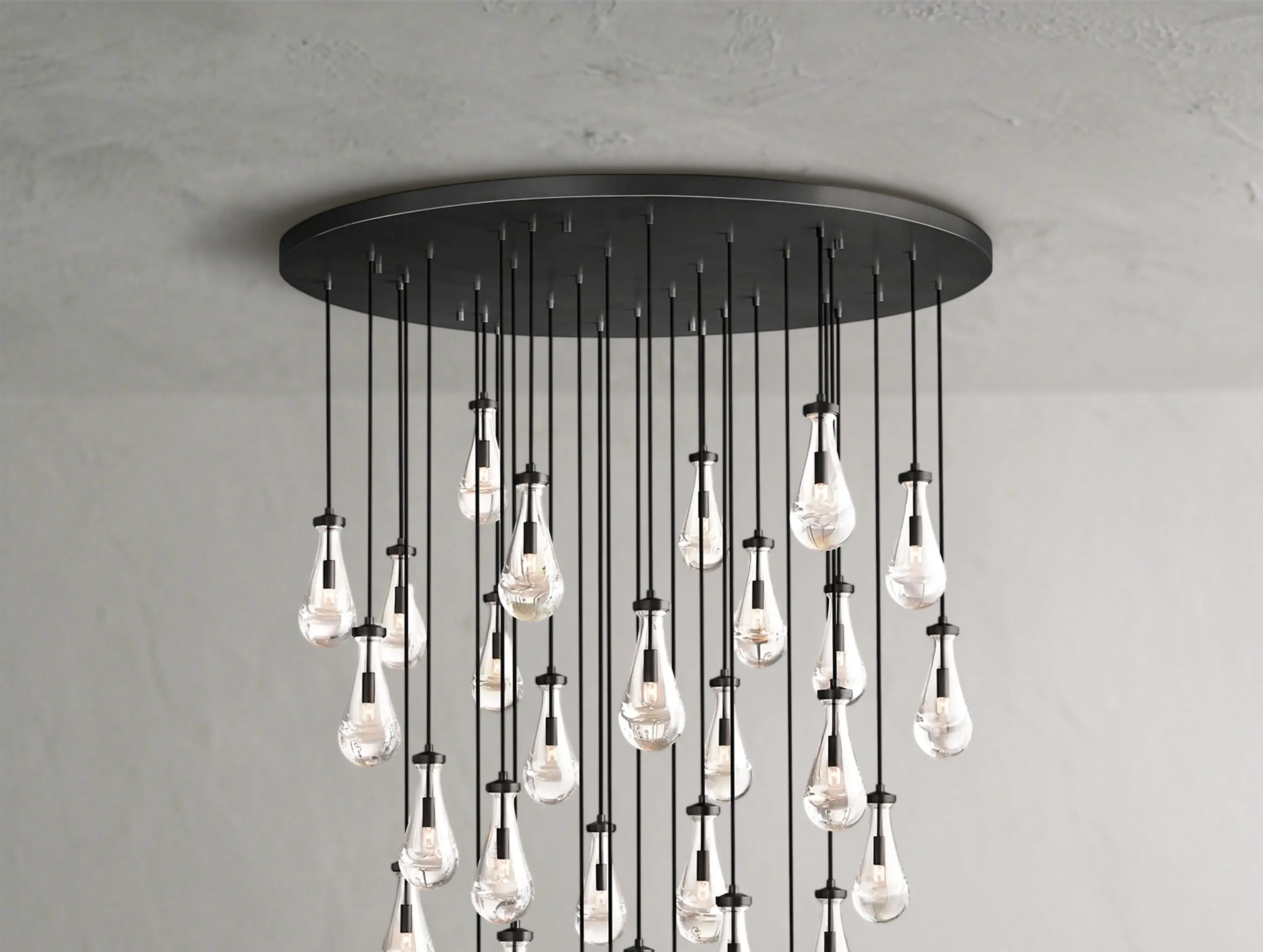 Rainfall Round Chandelier ZELNO LIGHTING