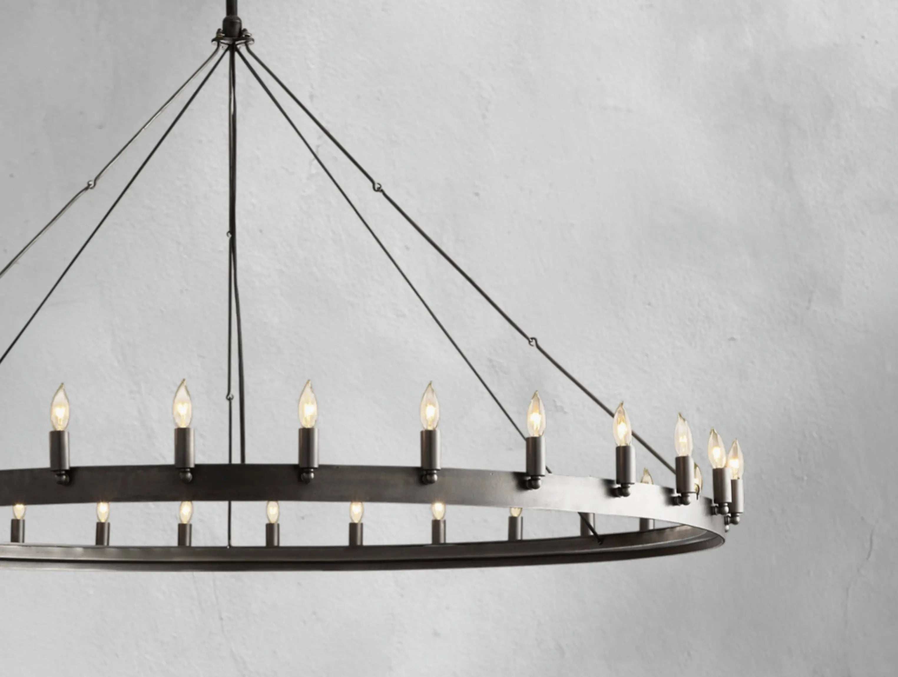 ForgeLine Vintage Filament Round Chandelier ZELNO LIGHTING