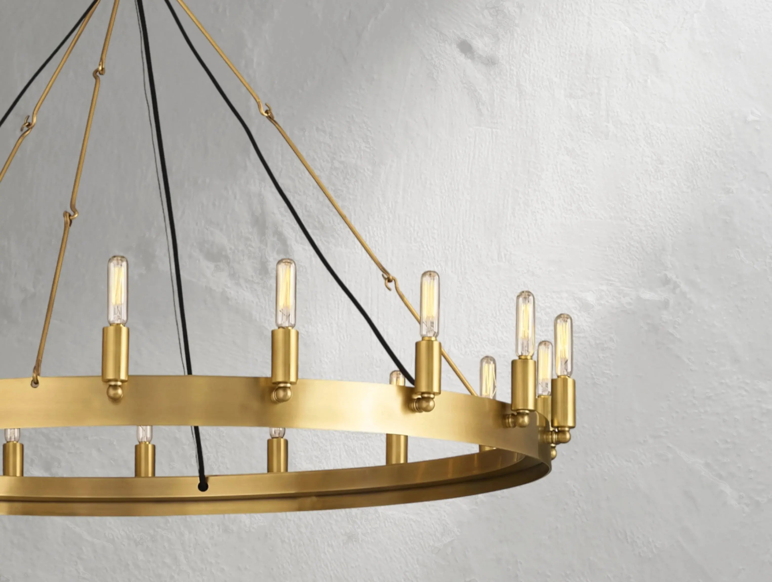 ForgeLine Vintage Filament Round Chandelier ZELNO LIGHTING