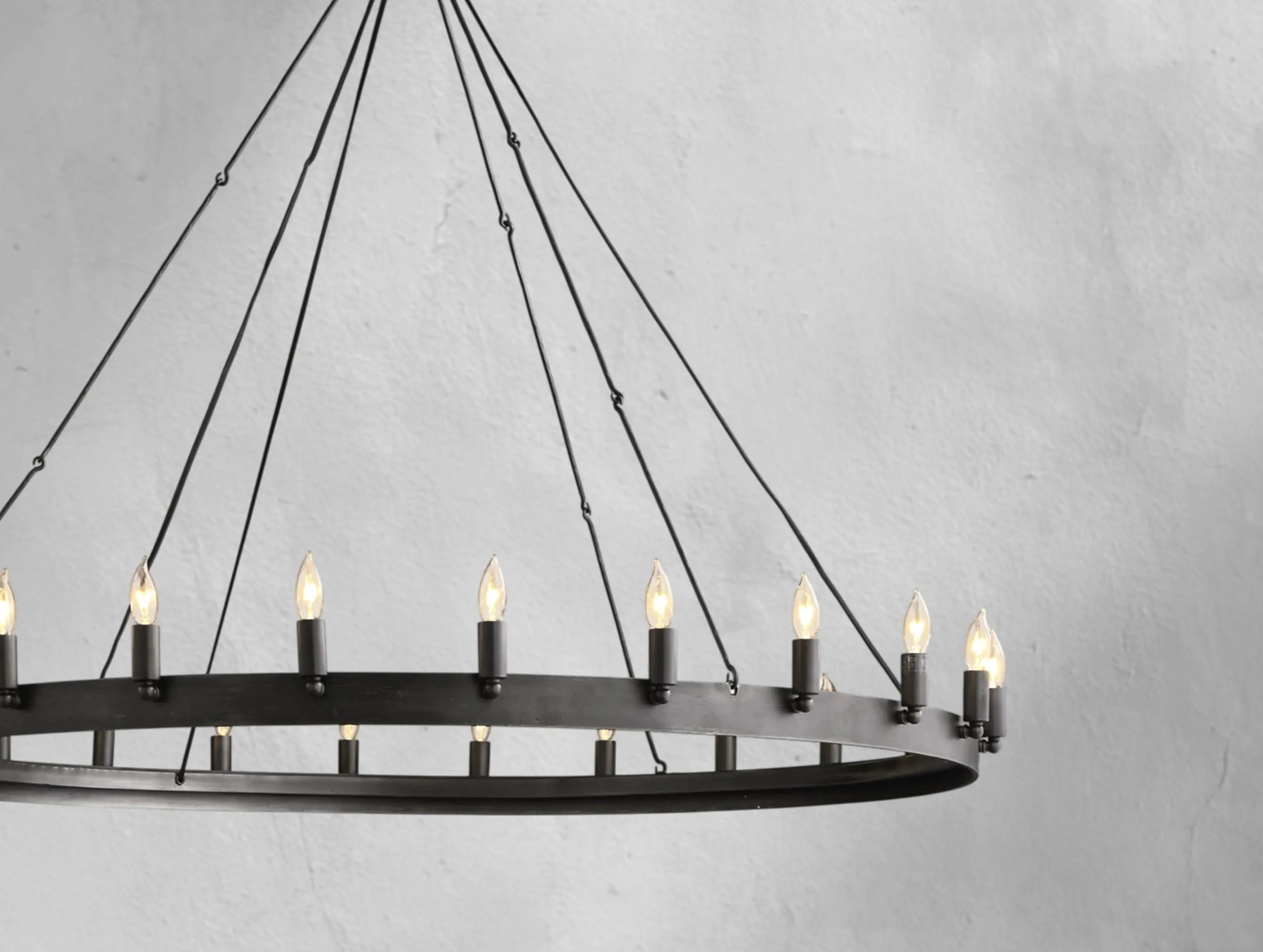 ForgeLine Vintage Filament Round Chandelier ZELNO LIGHTING