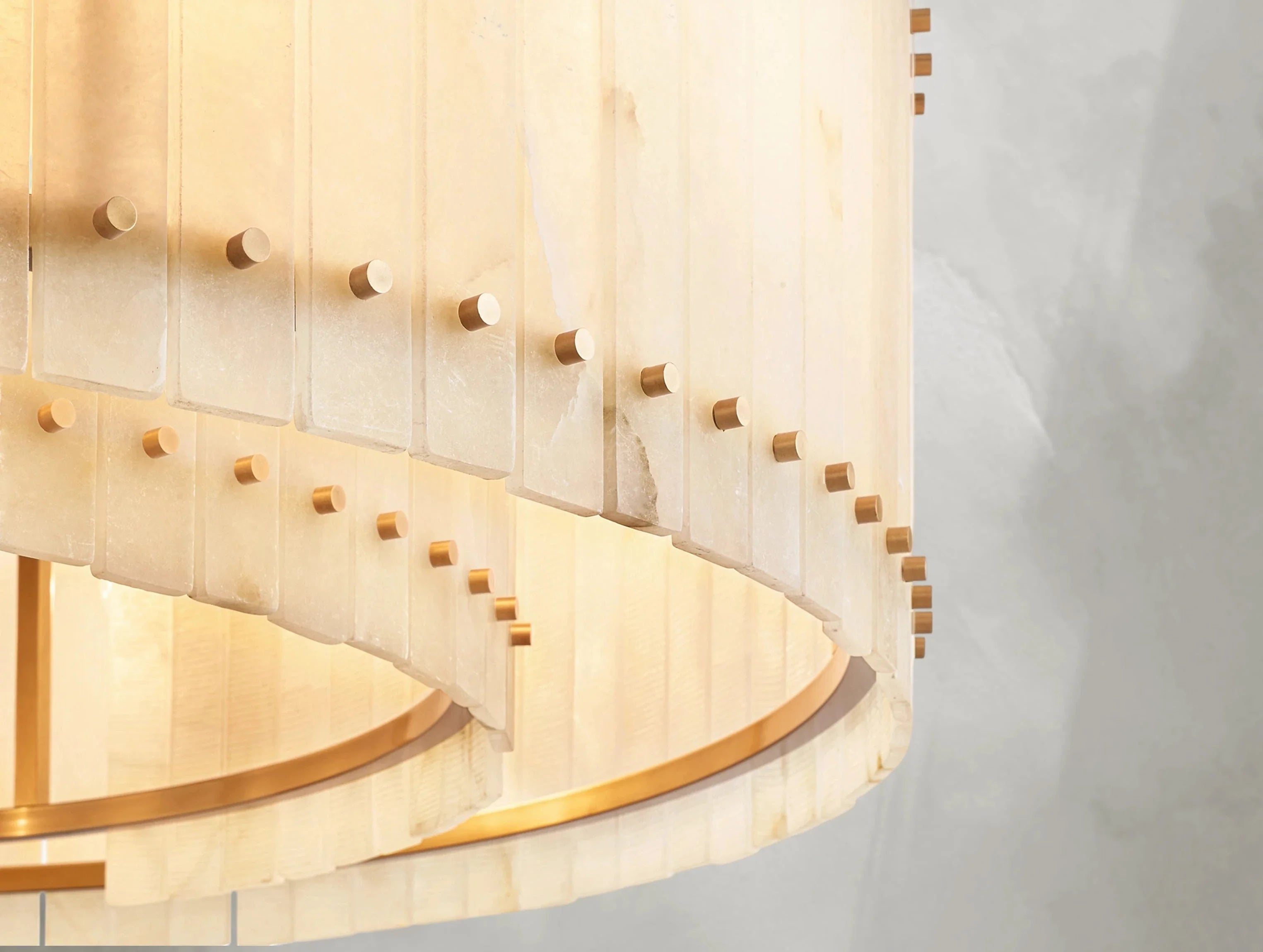 Royce Alabaster Round Chandelier ZELNO LIGHTING