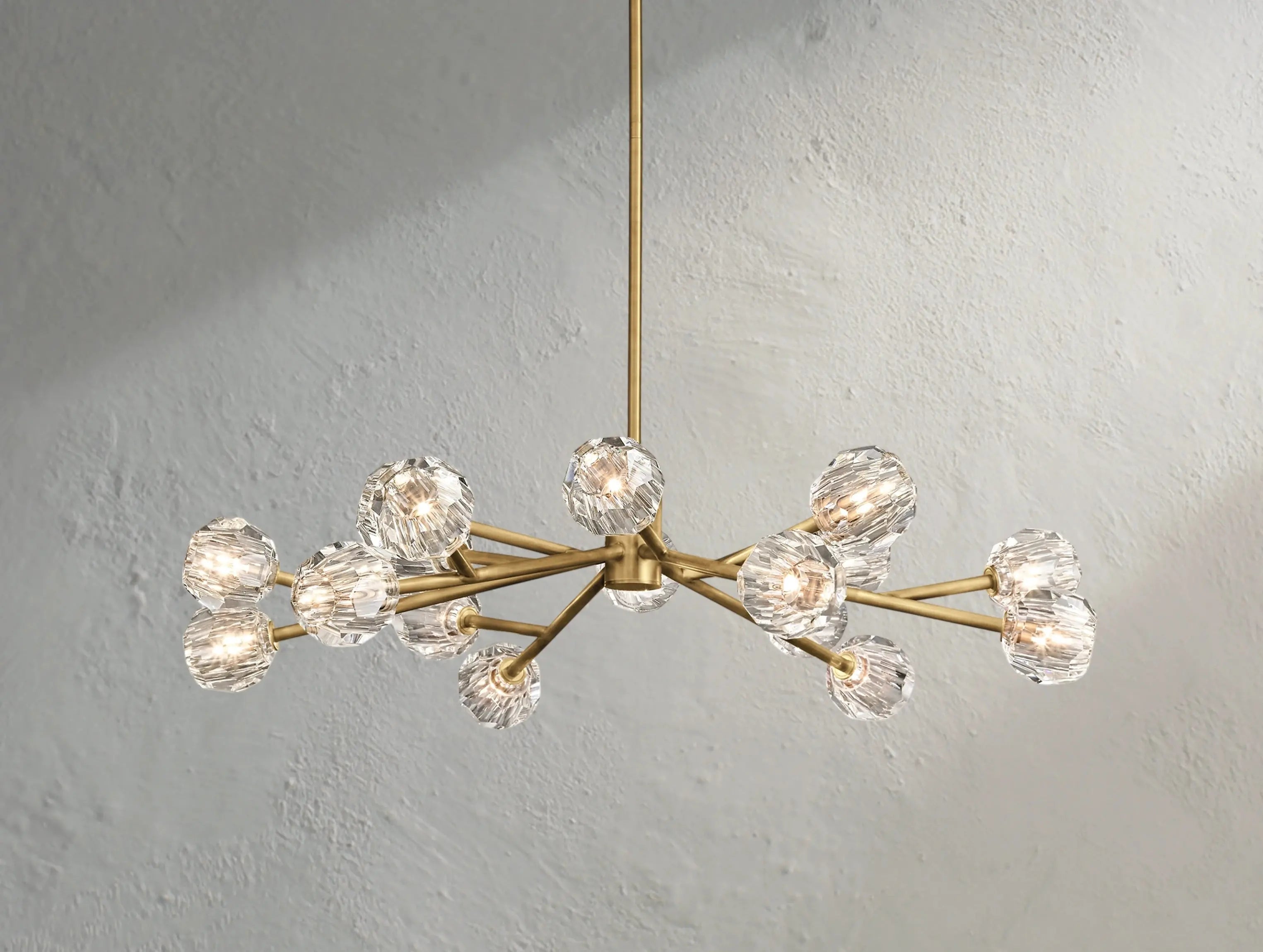 Orbital Cristal Glass Round Chandelier ZELNO LIGHTING
