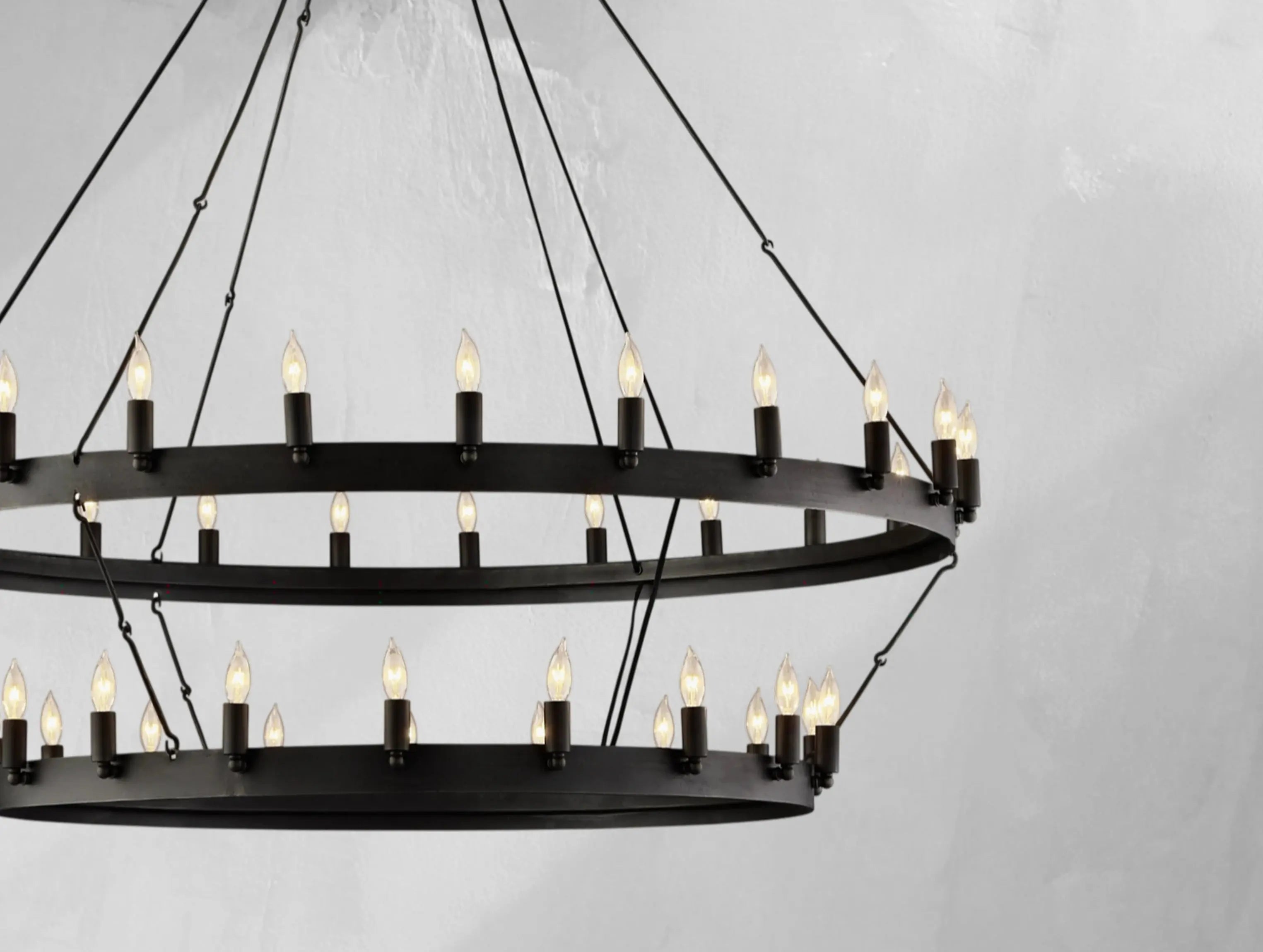 ForgeLine Vintage Filament Two-Tier Chandelier ZELNO LIGHTING