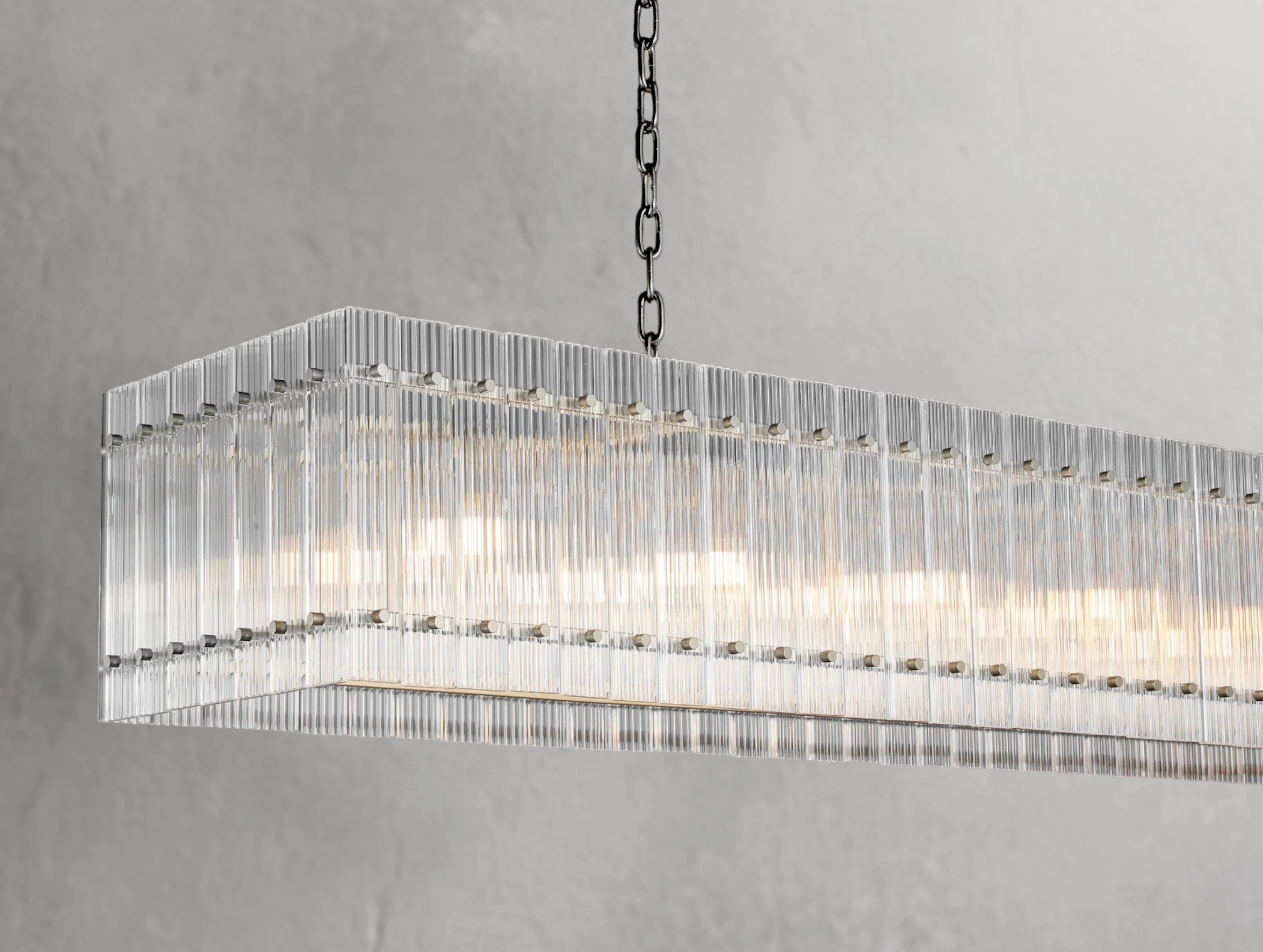 Royce Rectangular Chandelier ZELNO LIGHTING