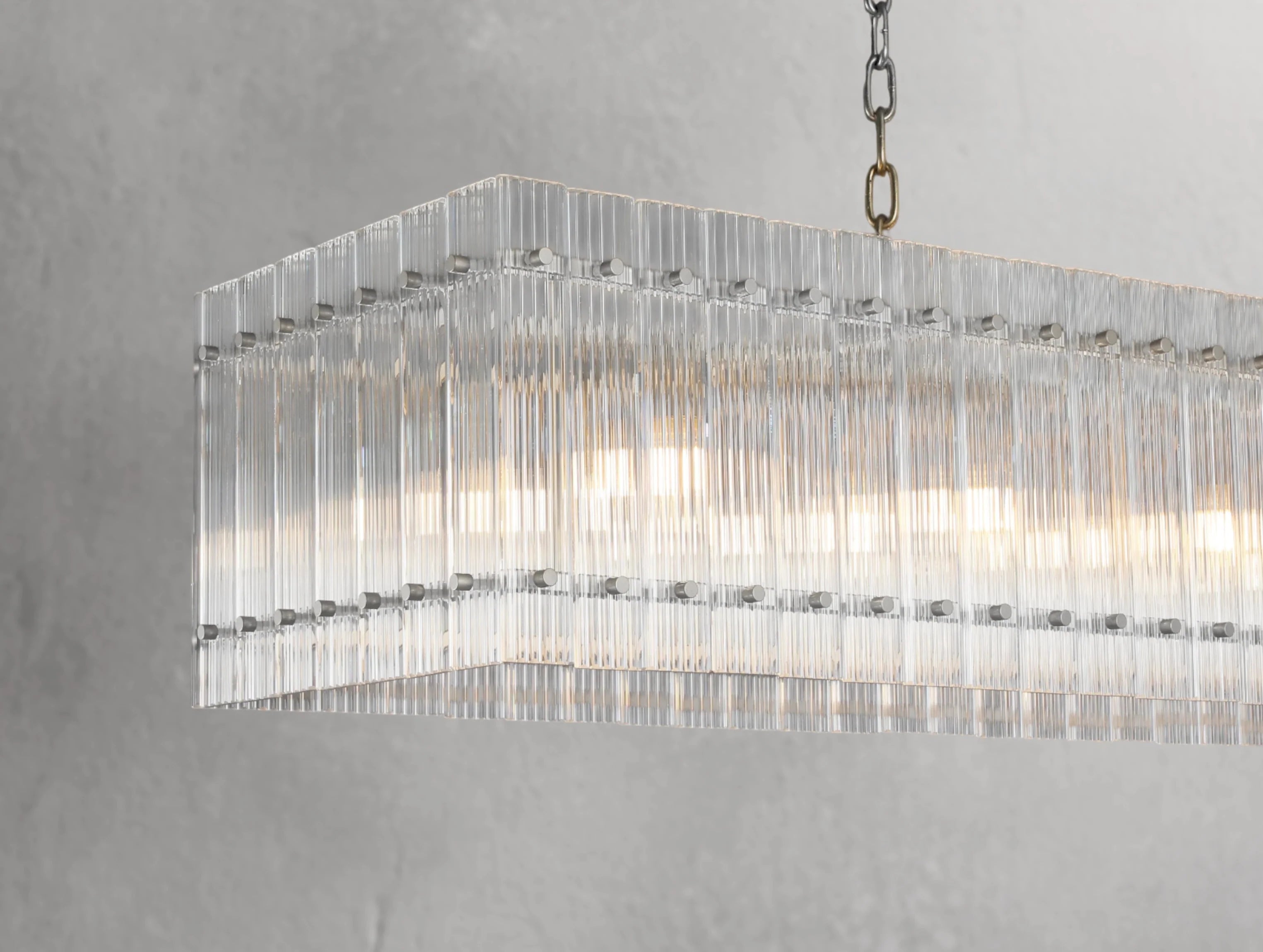 Royce Rectangular Chandelier ZELNO LIGHTING