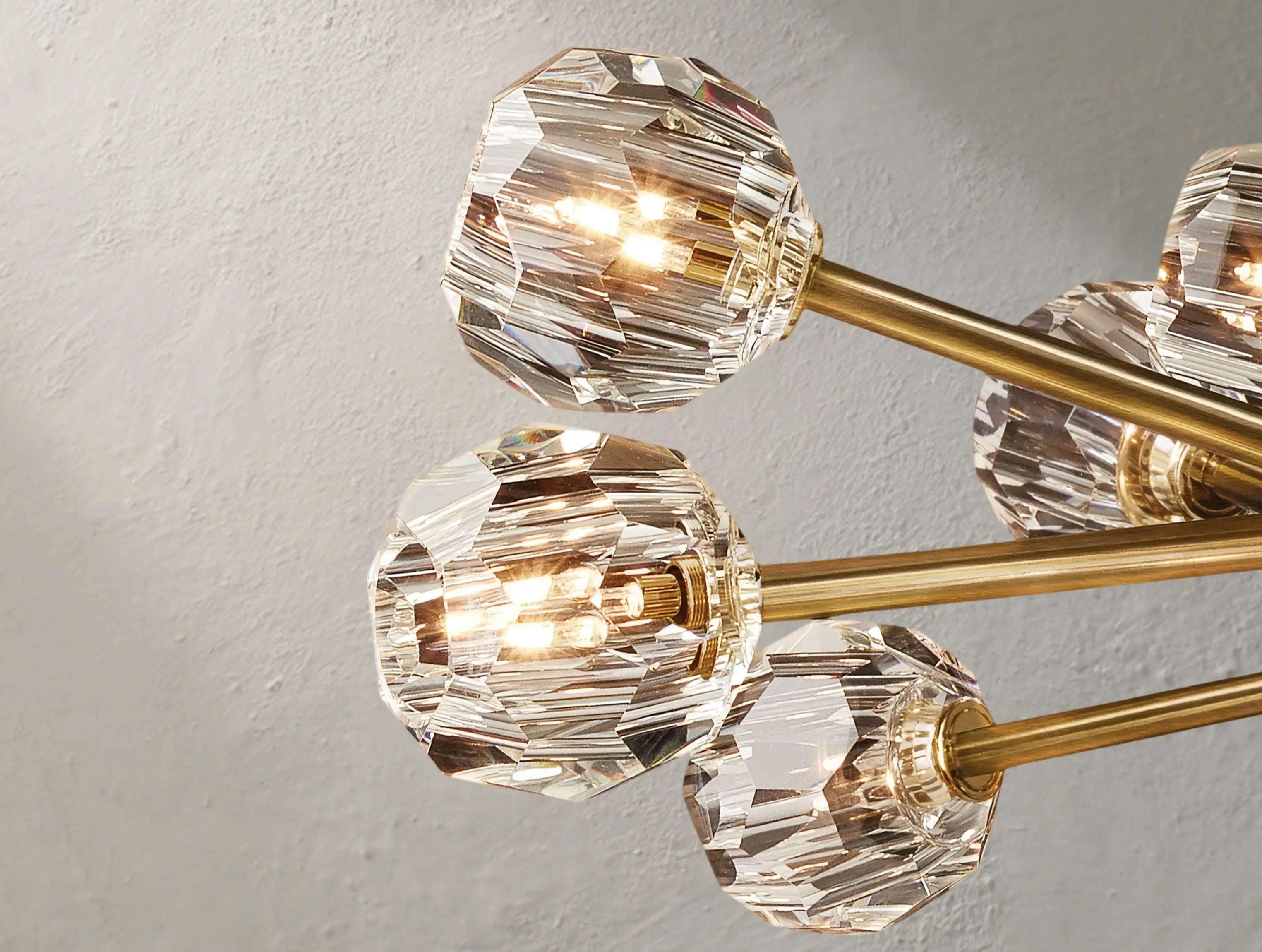 Orbital Cristal Glass Round Chandelier ZELNO LIGHTING