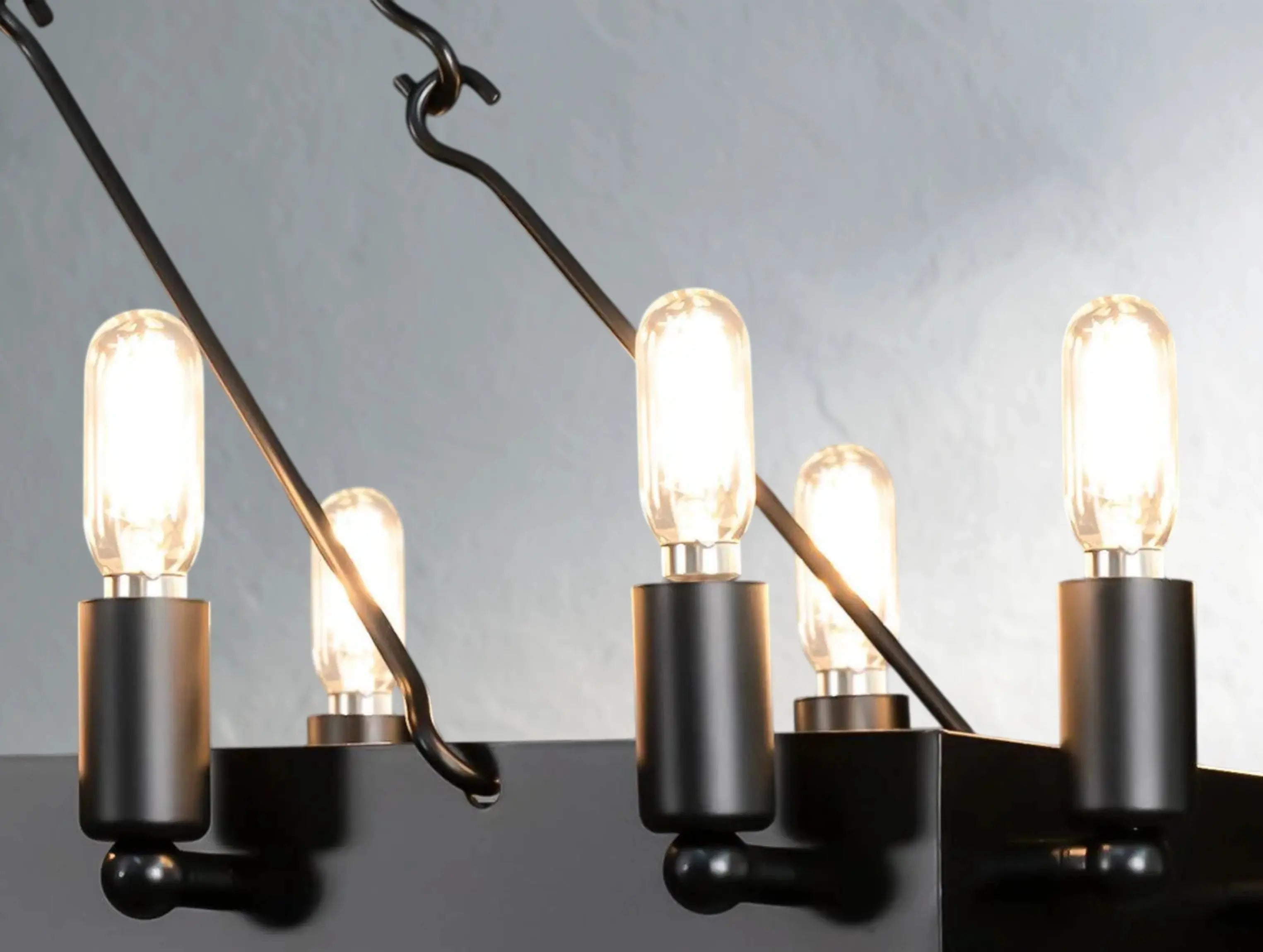 ForgeLine Vintage Filament Rectangular Chandelier ZELNO LIGHTING