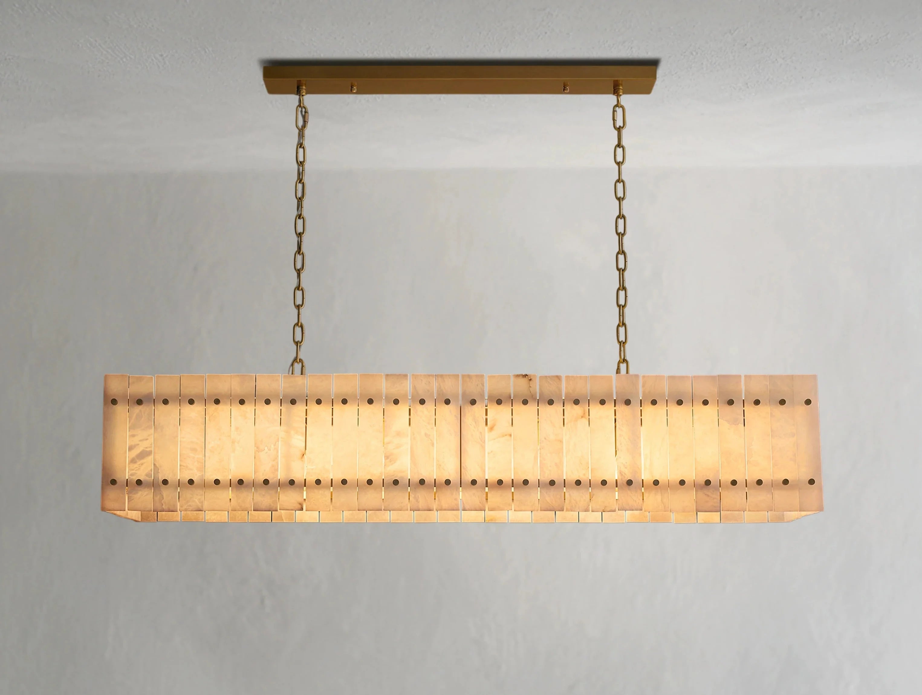 Royce Alabaster Linear Chandelier ZELNO LIGHTING