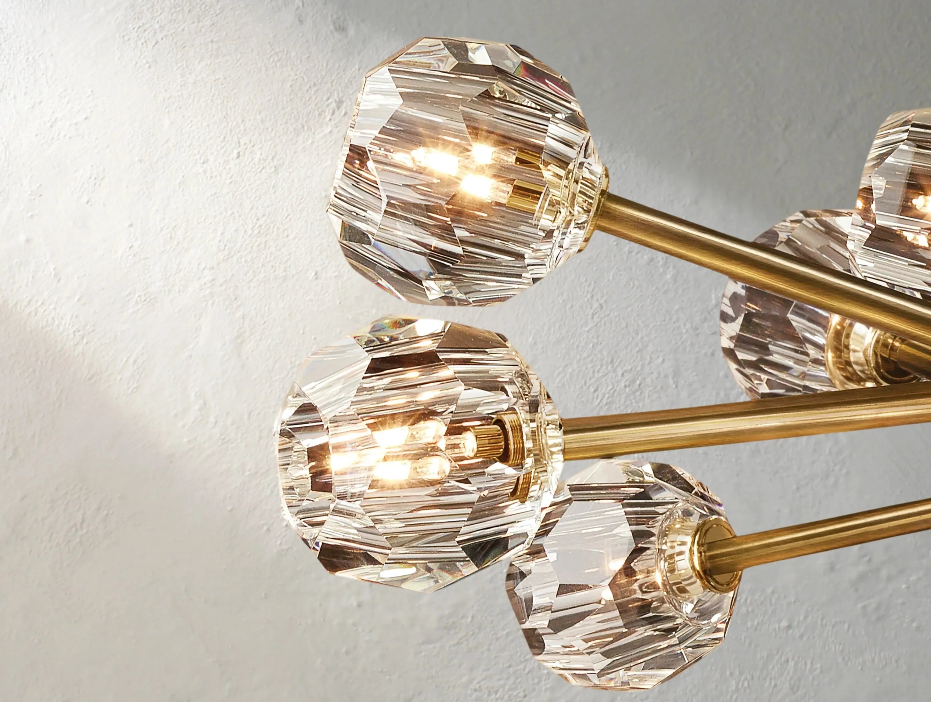 Orbital Cristal Glass Round Chandelier ZELNO LIGHTING