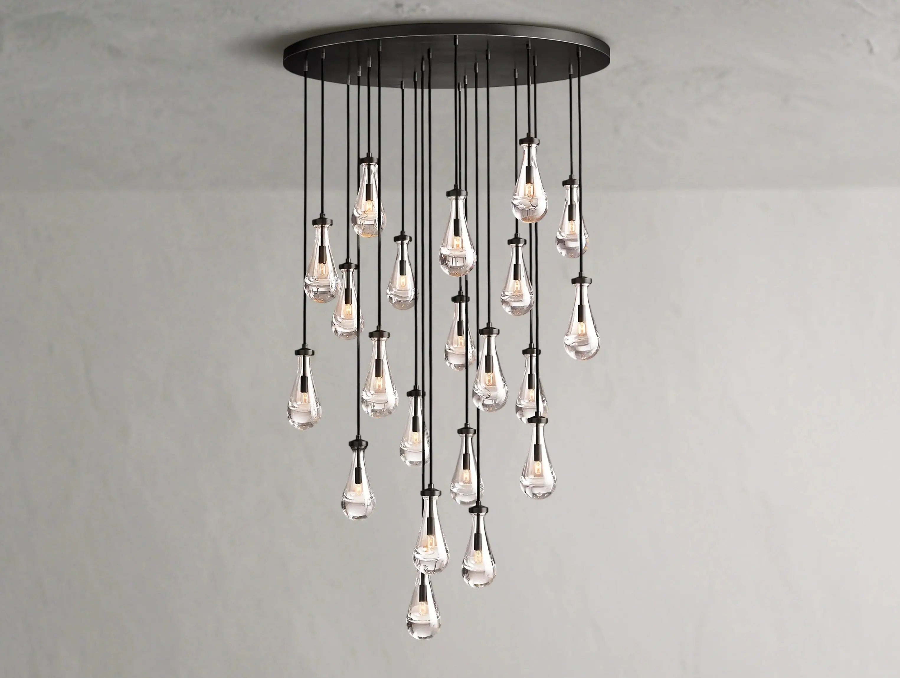 Rainfall Round Chandelier ZELNO LIGHTING