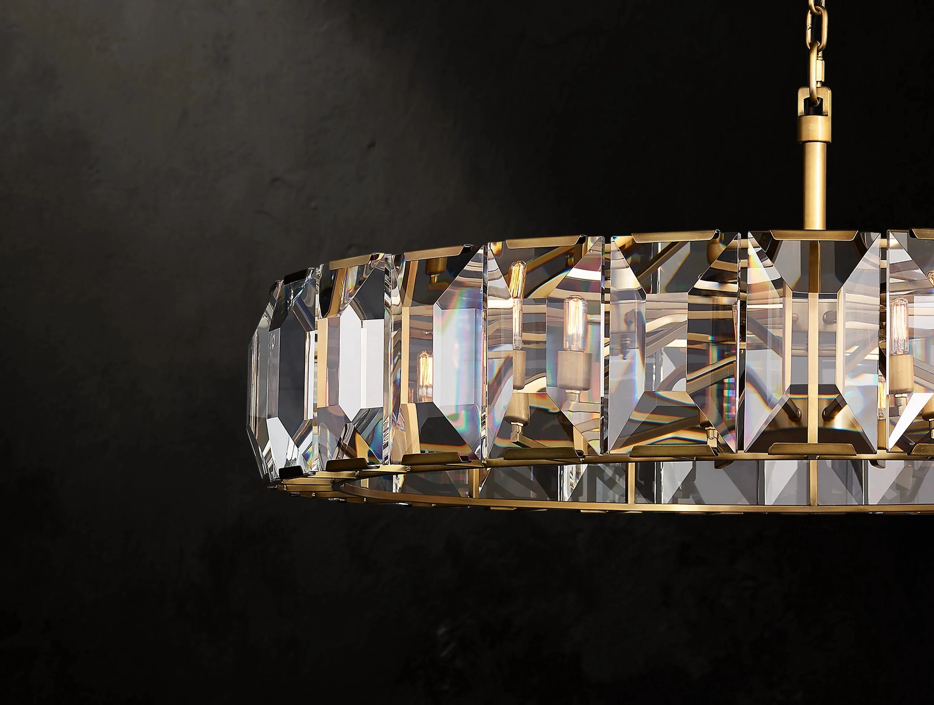 Valonne Crystal Round Chandelier ZELNO LIGHTING