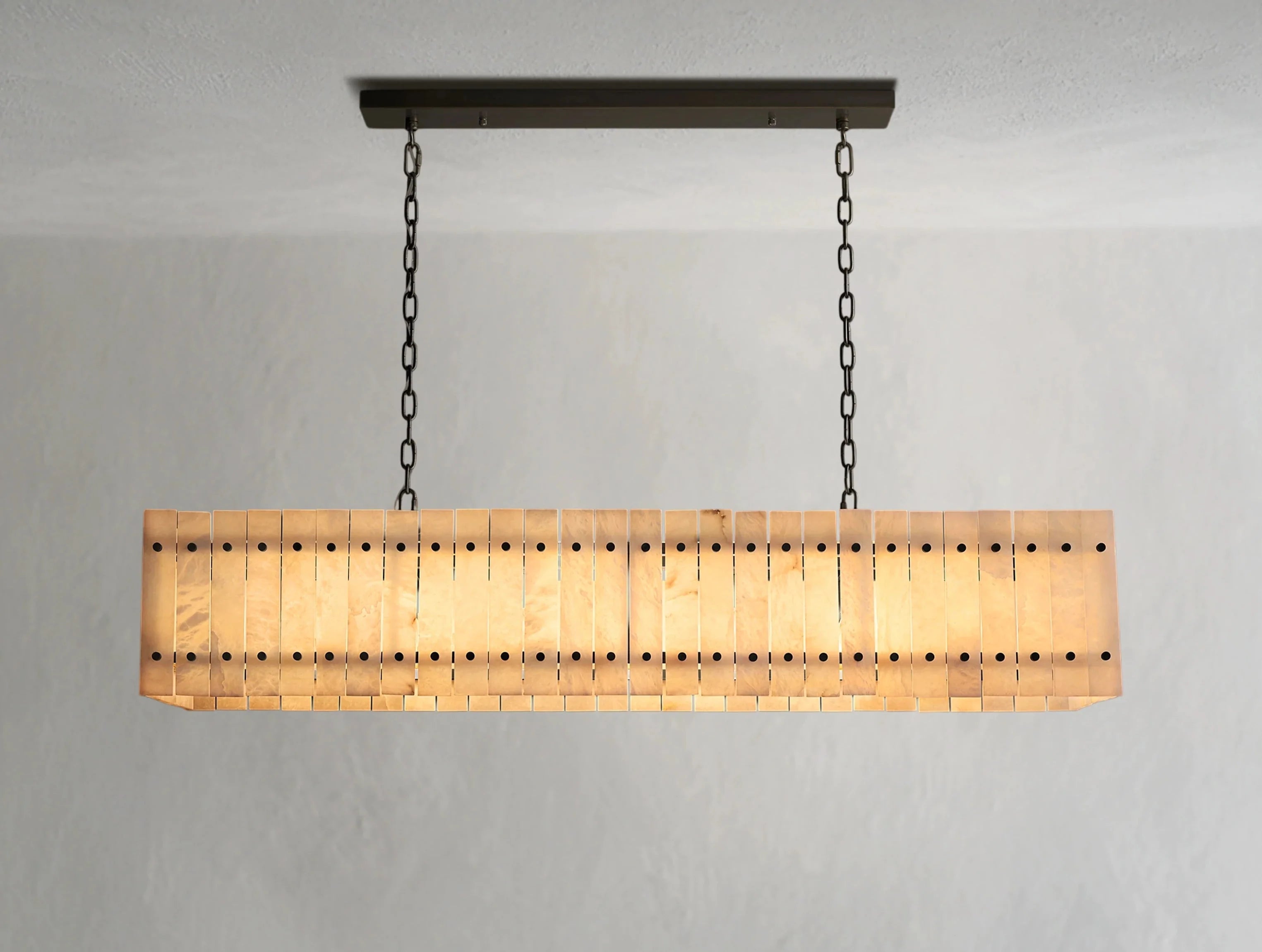 Royce Alabaster Linear Chandelier ZELNO LIGHTING