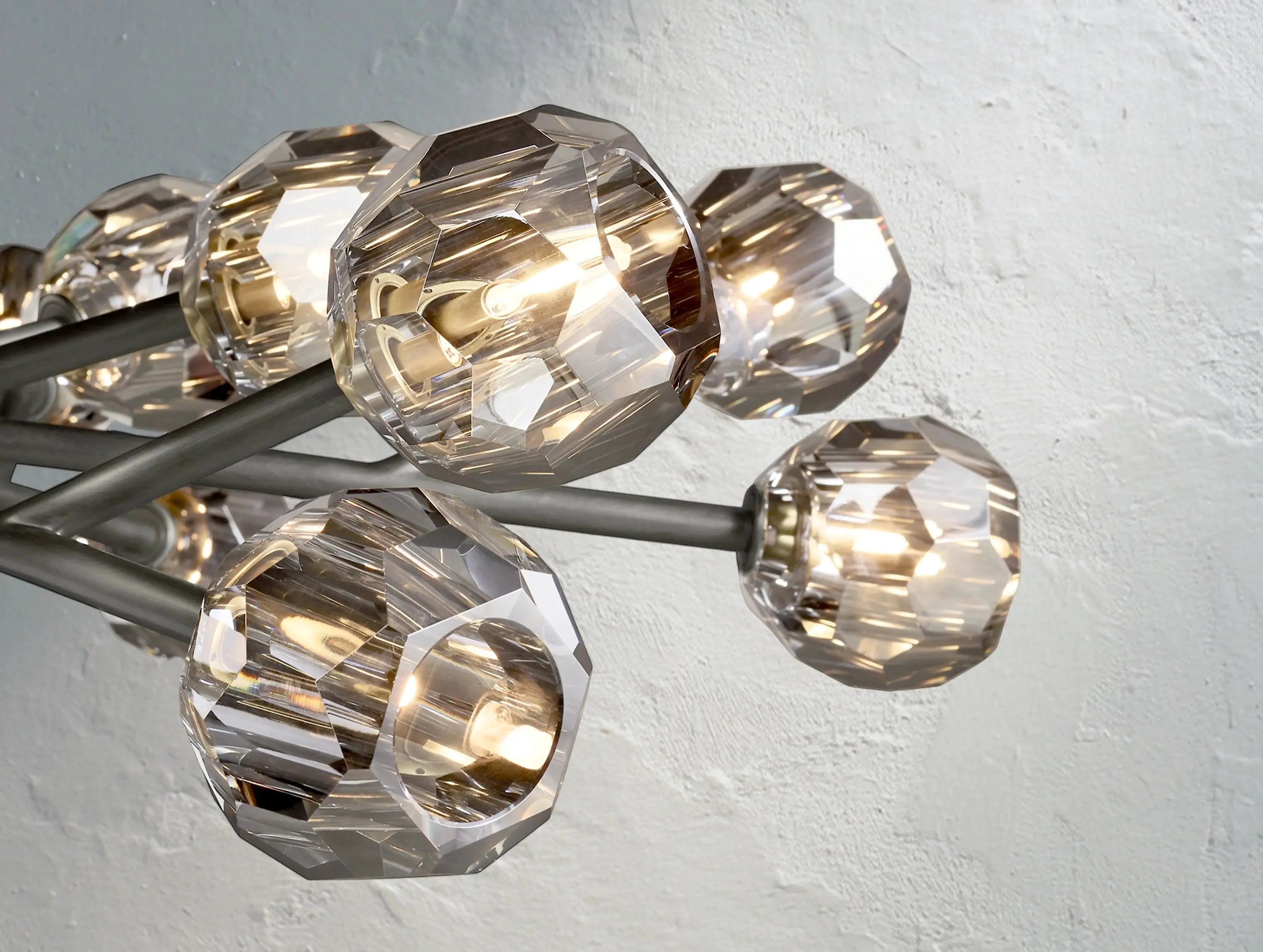 Orbital Cristal Glass Round Chandelier ZELNO LIGHTING